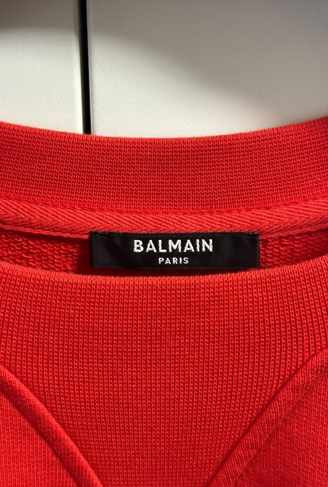 Balmain Balmain Red Logo Sweatshirt Sz.XL Size US XL / EU 56 / 4 - 7 Thumbnail