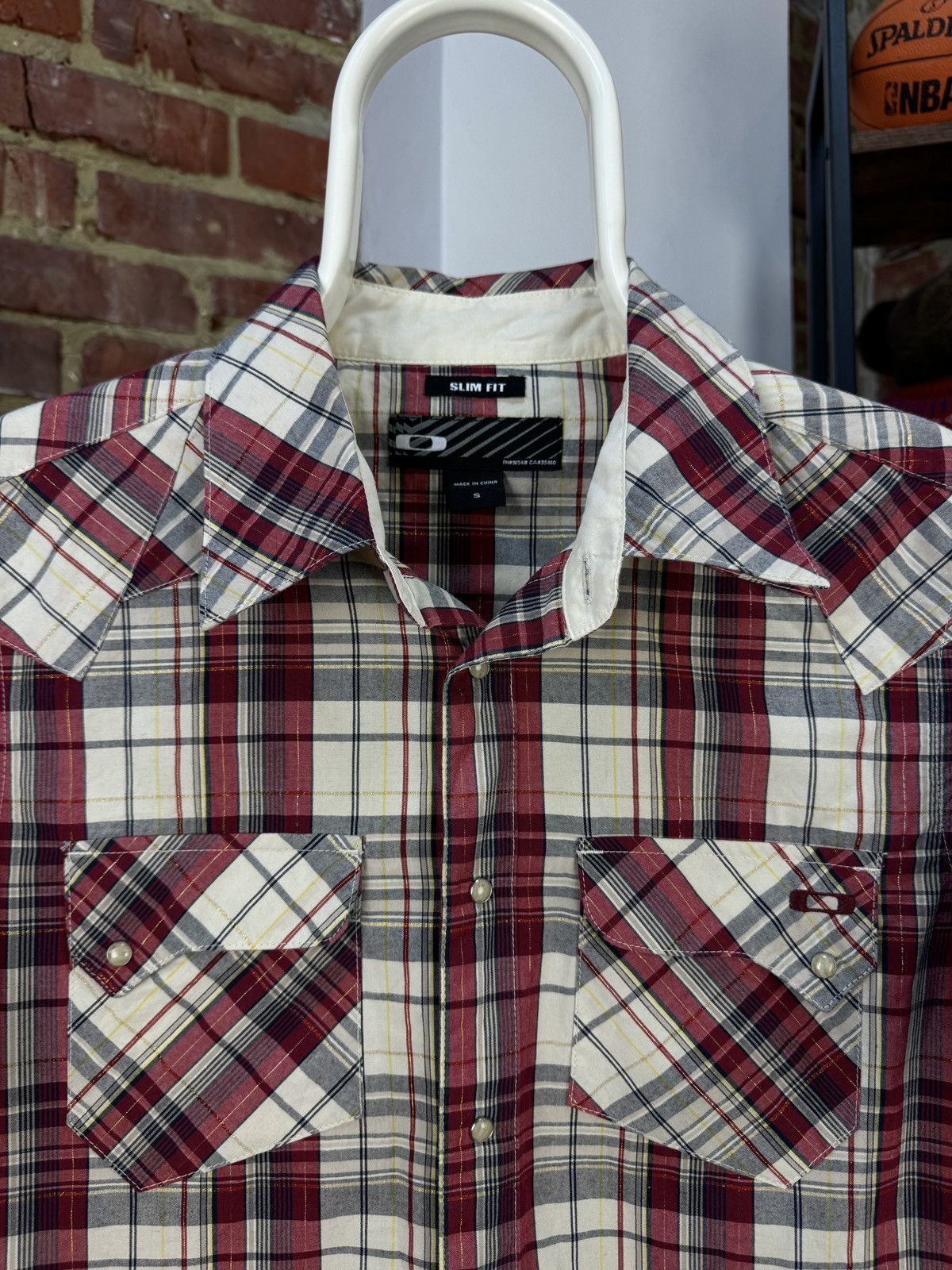 Oakley × Vintage OAKLEY Vintage Mens Short Sleeve Plaid Red Shirt Size US S / EU 44-46 / 1 - 5 Thumbnail