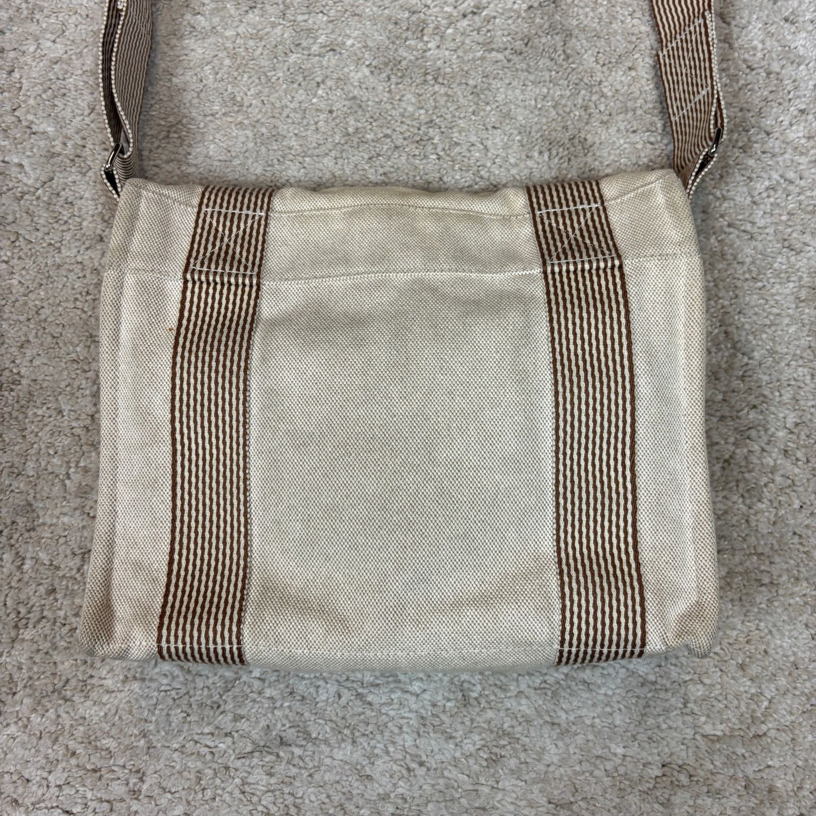 Hermes Hermes White Fourre Tout Besace PM Canvas Shoulder Bag Size ONE SIZE - 4 Thumbnail