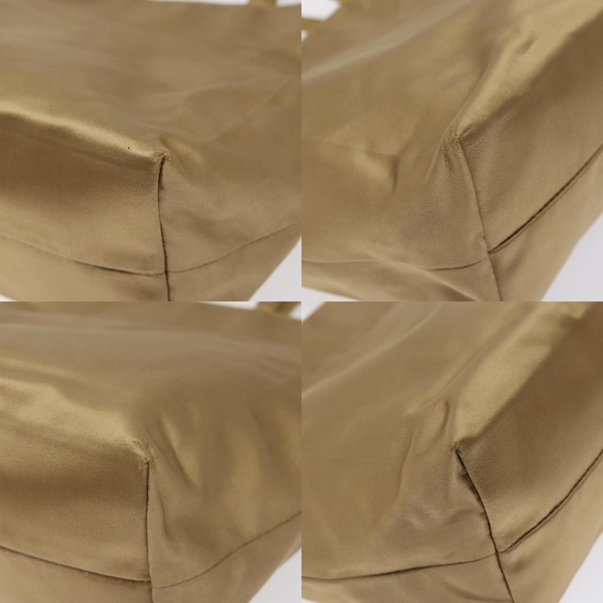 Prada PRADA Hand Bag Satin Beige Gold Size ONE SIZE - 10 Thumbnail