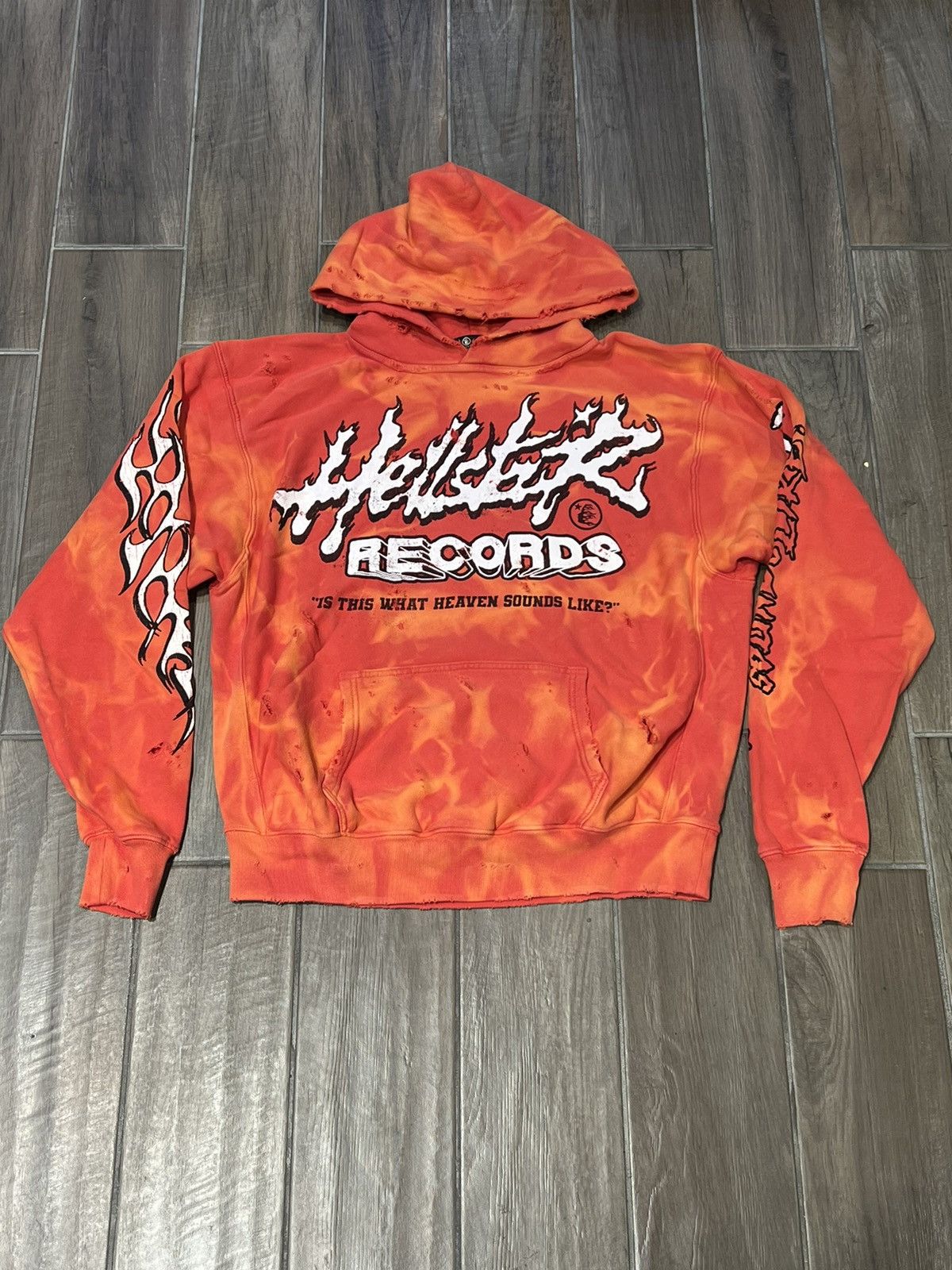 HELLSTAR HELLSTAR “RECORDS” HOODIE - SIZE SMALL - (RED TIE DYE) Size US M / EU 48-50 / 2 - 1 Thumbnail