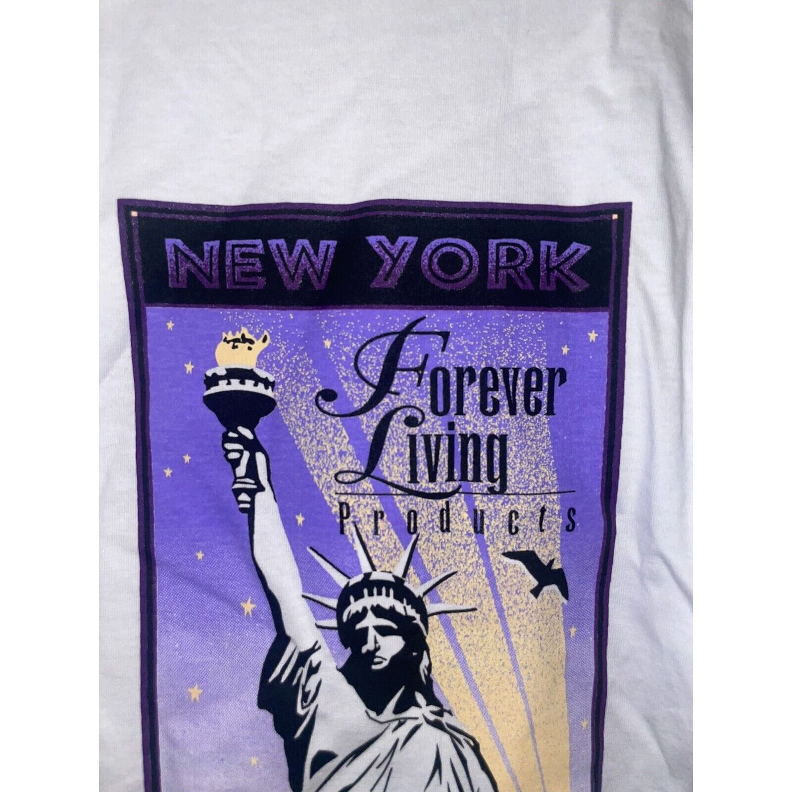 Jerzees Y2K New York Shirt Forever Living Products S White Promo Tee Size US S / EU 44-46 / 1 - 5 Thumbnail