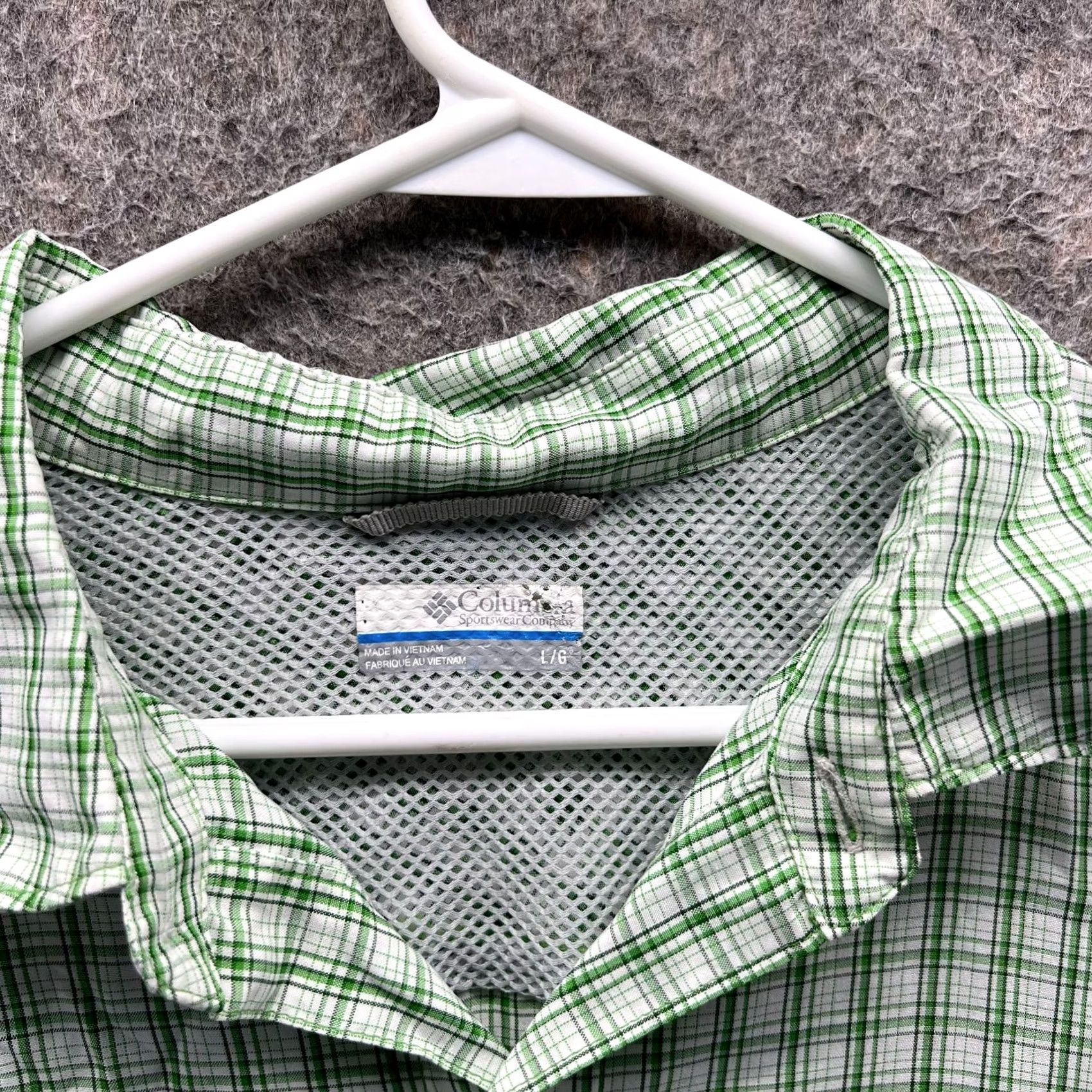 Vintage Columbia Shirt Men Large Green White Button Down Check Short Sleeve Gingham Camp Shirt - Men Large Green Check Button-Up Casual Everyday Size US L / EU 52-54 / 3 - 6 Thumbnail