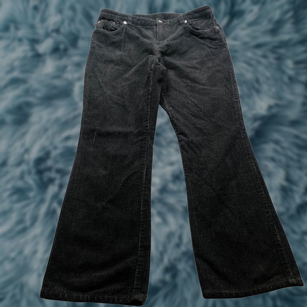 Ralph Lauren VINTAGE Ralph Lauren Corduroy Pants Womens 30x25 Black Flared Pockets Dress Pants Mens? Size 30" / US 8 / IT 44 - 1 Thumbnail