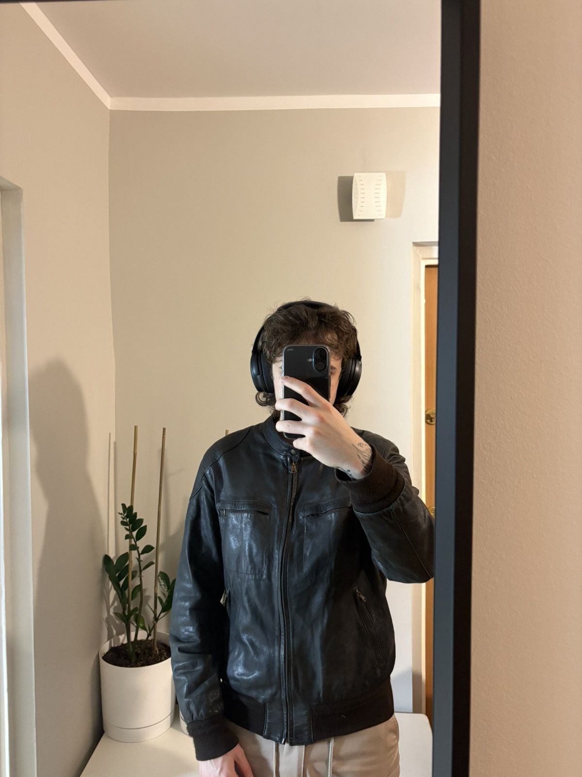Genuine Leather 90s real leather vintage bomber 4 pocket jacket avant garde Size US M / EU 48-50 / 2 - 5 Thumbnail