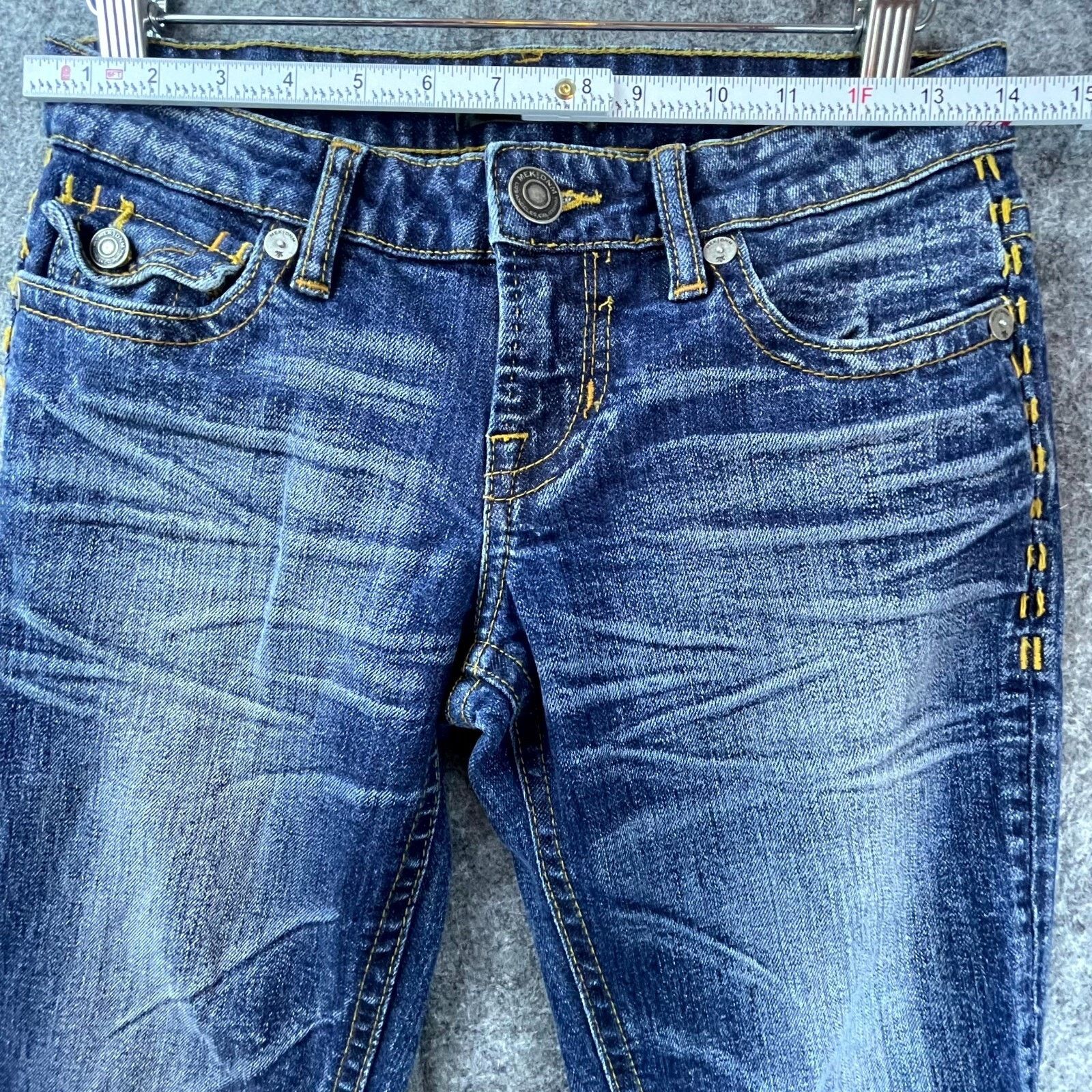 Mek Denim MEK DNM Jeans Womens 25 Wyatt Stretch Bootcut Flap Pocket Size 25" / US 0 / IT 36 - 6 Thumbnail