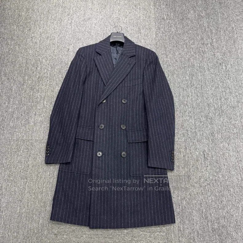 Hermes Hermes Wool Striped Overcoat Size US S / EU 44-46 / 1 - 1 Thumbnail