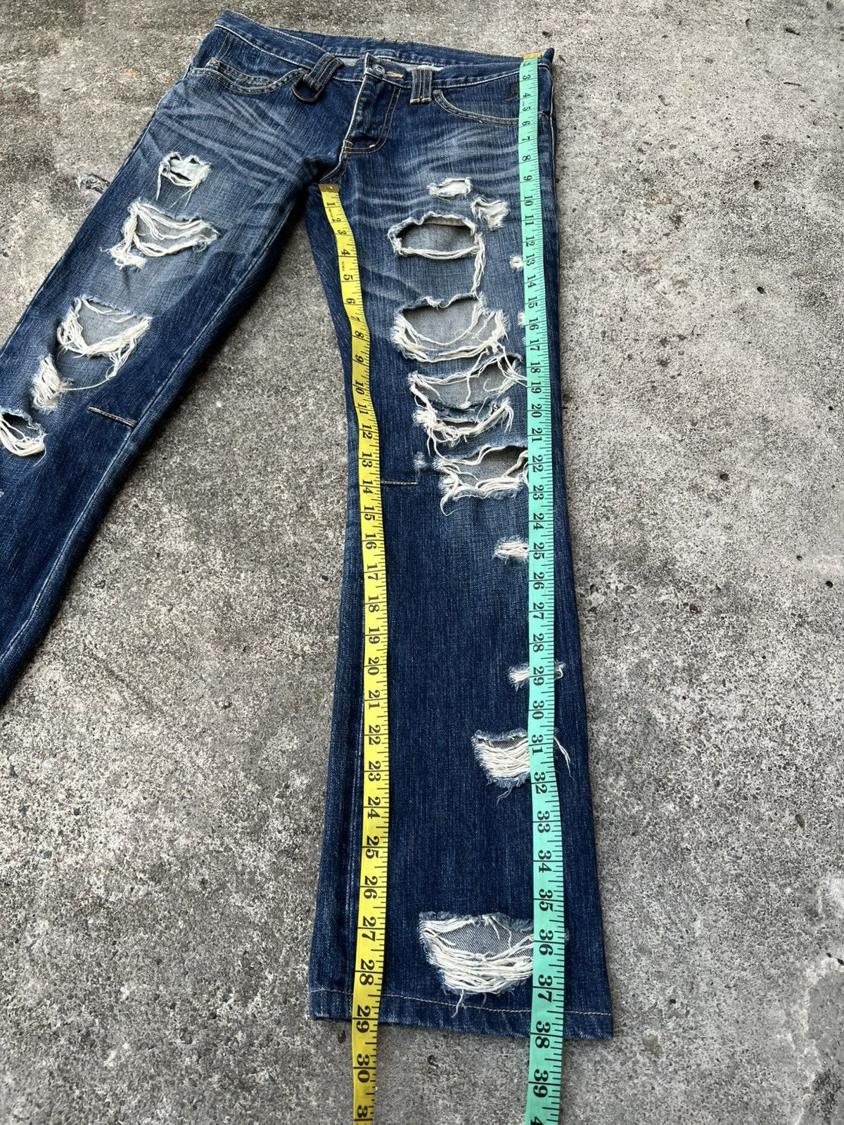 Japanese Brand 💥Japanese Brand Roen Distress Punk Jean Very Rare Size US 30 / EU 46 - 4 Thumbnail