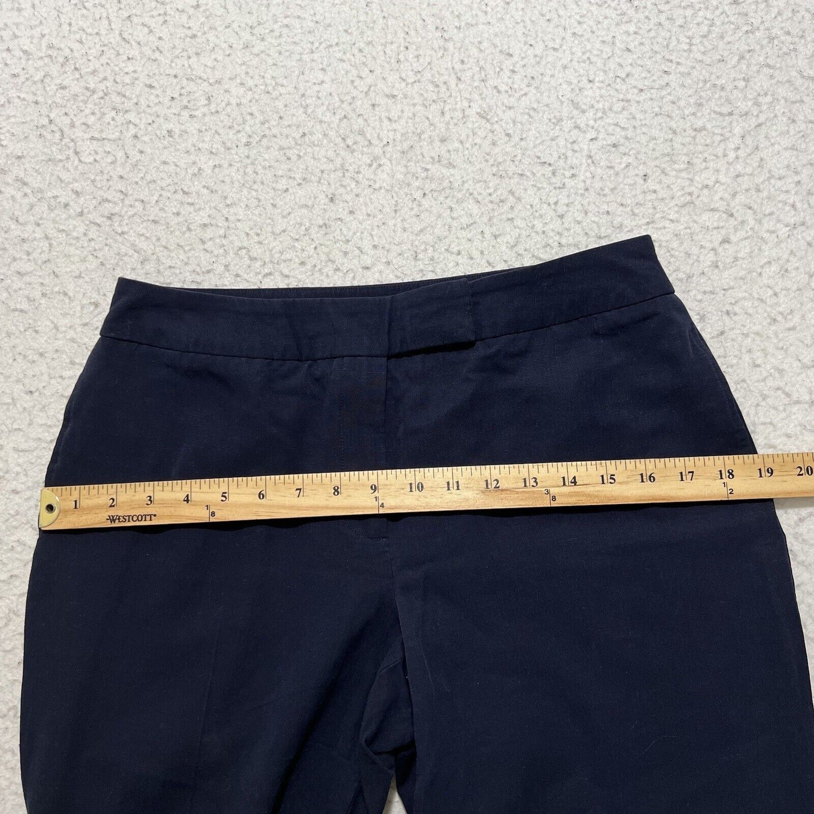 Jones New York Jones Wear 10P Flat Front Linen Blend Navy Blue Chino Pants Size 32" / US 10 / IT 46 - 9 Thumbnail