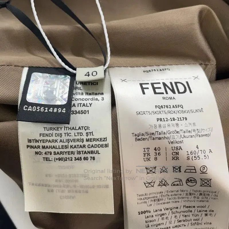 Fendi Fendi Multicolor Polyester Midi Skirt . Size 23" - 4 Thumbnail