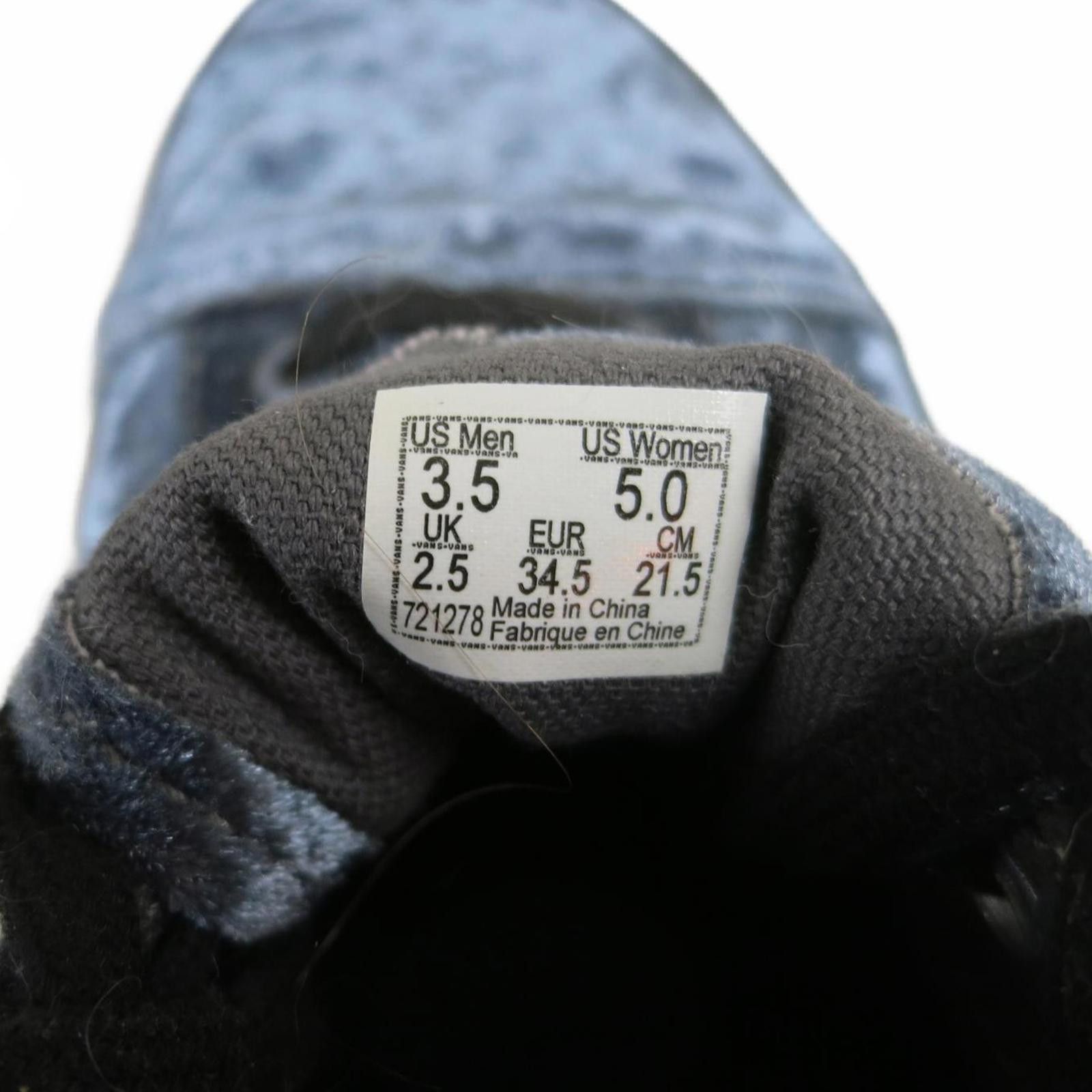 Vans Women's 5 Vans Old Skool Grey-Black Velvet Sneakers Size US 5 / IT 35 - 11 Thumbnail