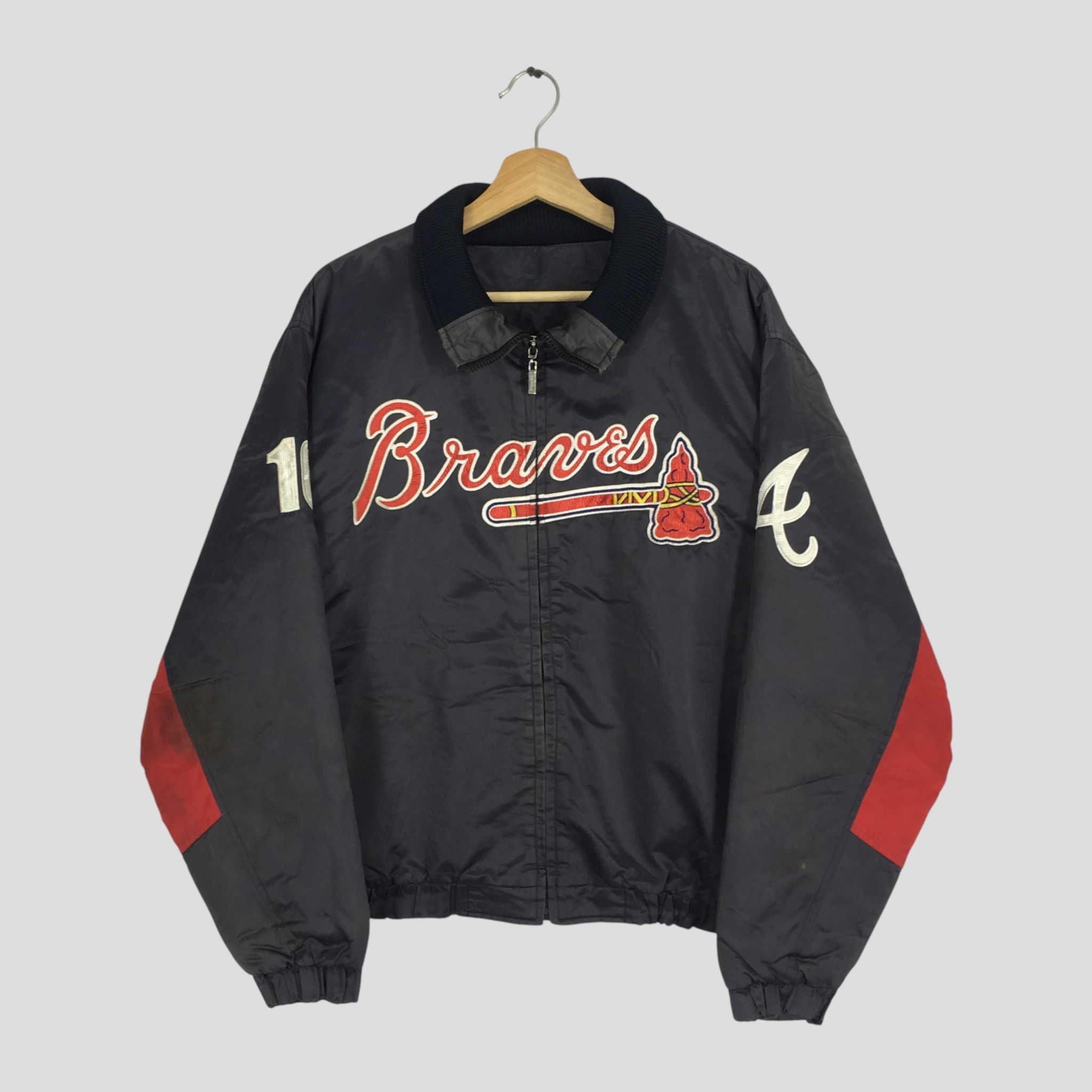 MLB Vintage 90's Atlanta Braves MLB Bomber Jacket Size US L / EU 52-54 / 3 - 1 Thumbnail