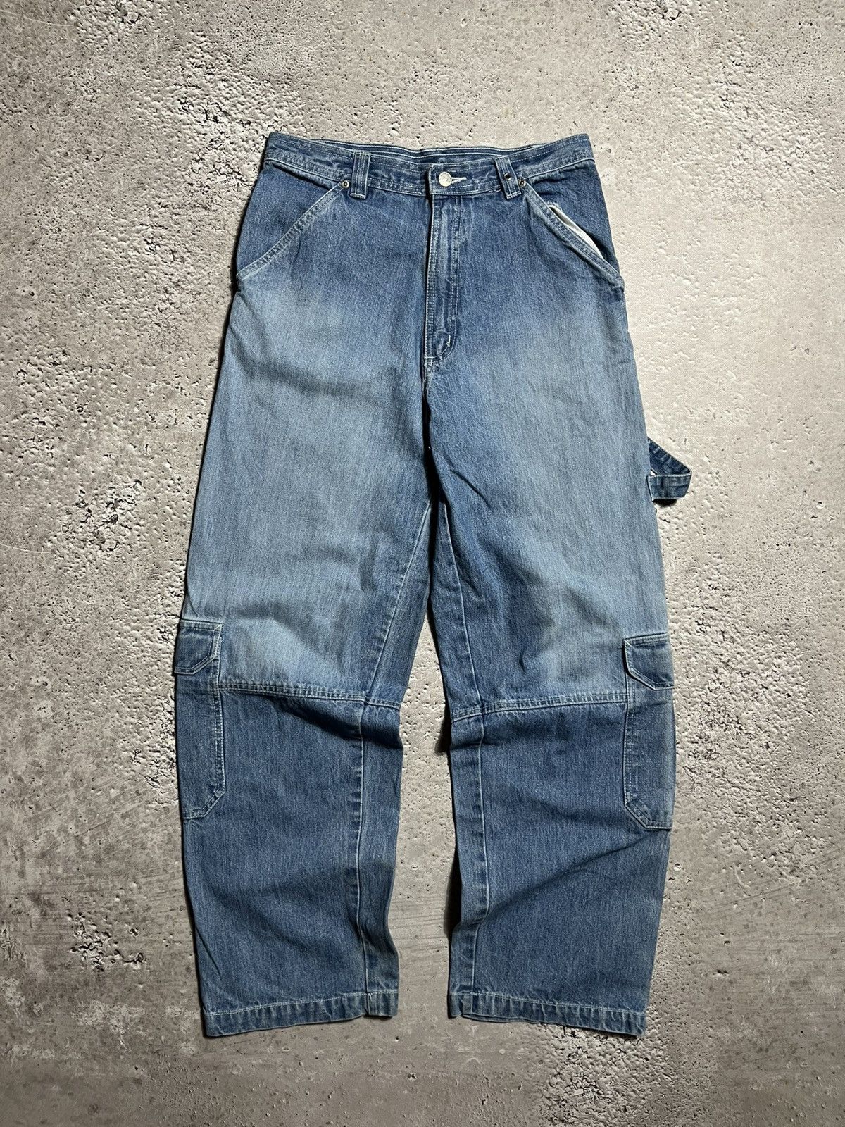Vintage Vintage Y2K Baggy Carpenter Jeans Flame Basketball Patch Size US 29 - 8 Thumbnail
