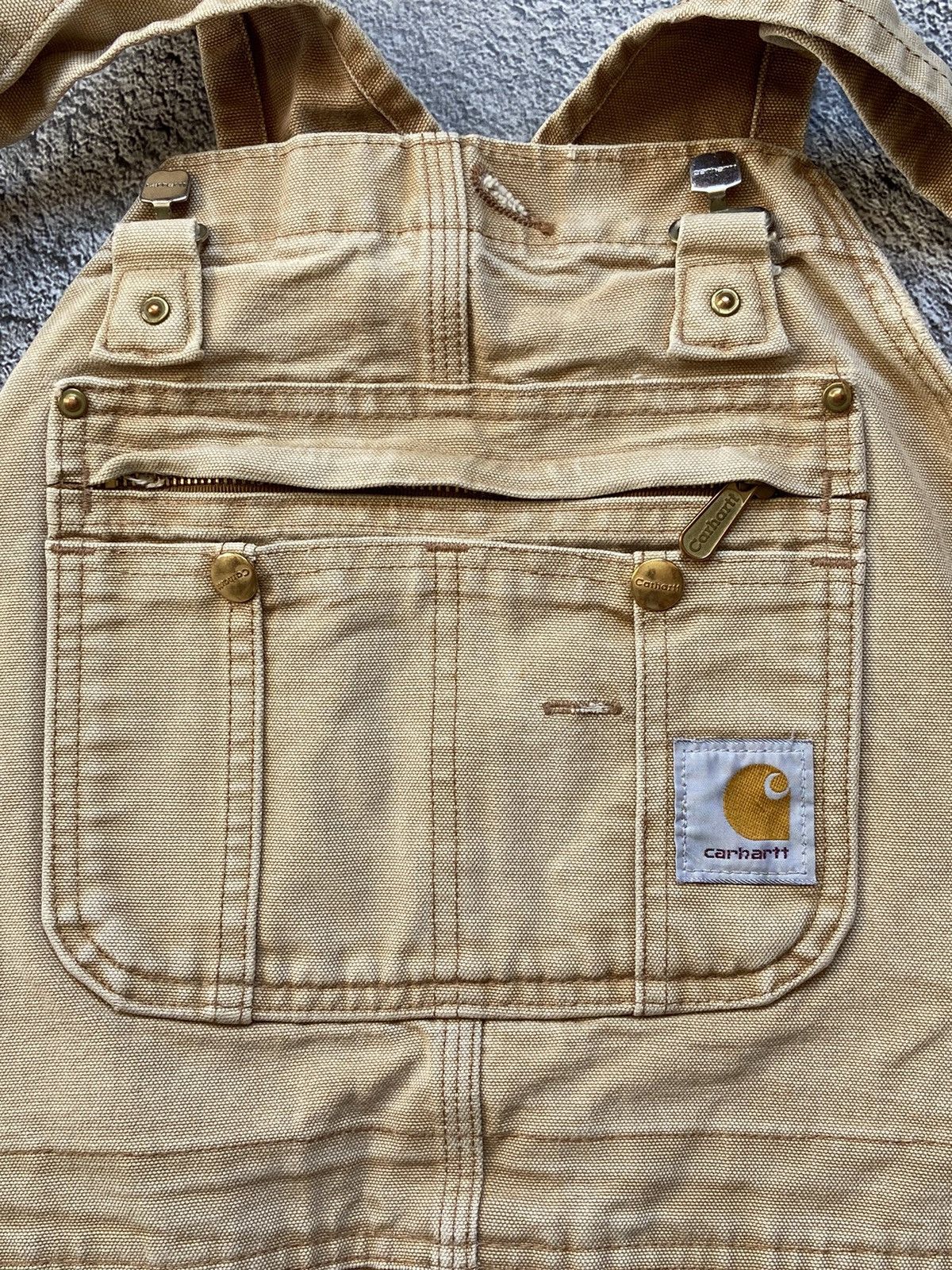 Carhartt × Vintage Vintage 80s Carhartt Archival Faded Distressed Overall Size US 40 / EU 56 - 6 Thumbnail