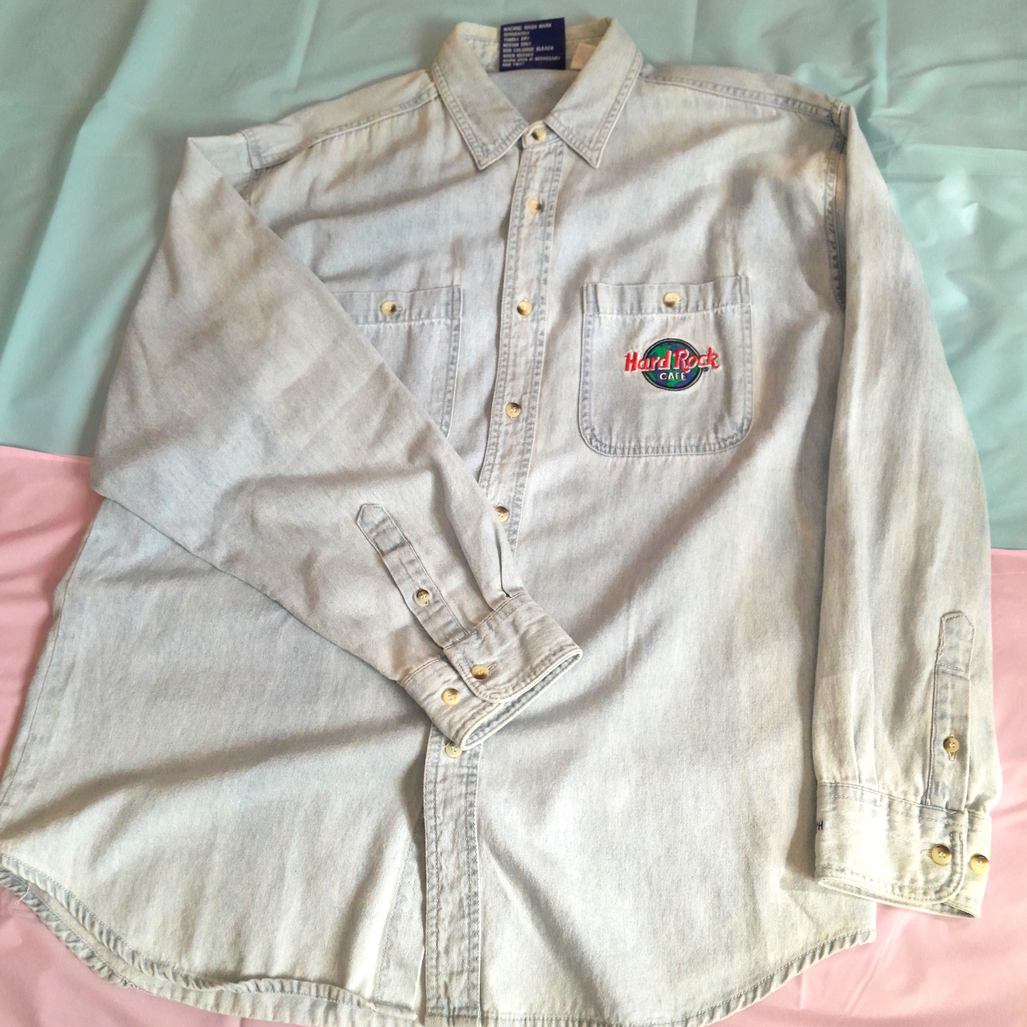 Hard Rock Cafe Hard Rock Cafe Men’s Long Sleeve Button Up Cotton Shirt Size US M / EU 48-50 / 2 - 1 Thumbnail
