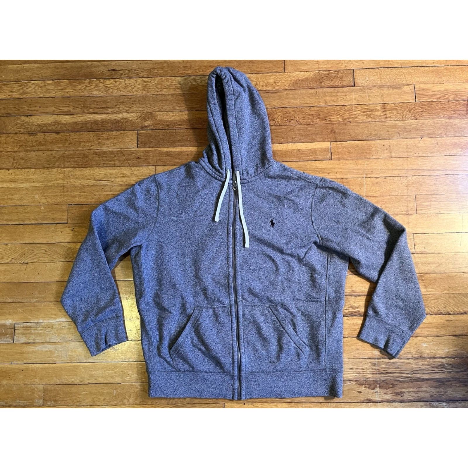 Polo Ralph Lauren Polo Ralph Lauren Full Zip Hoodie Men’s XL Gray Thermal-Lined Hood Hoodie, Logo, Zip, Pockets, Fleece, Cotton Blend, Polyester, Gray, Regular Mens Size US XL / EU 56 / 4 - 2 Thumbnail