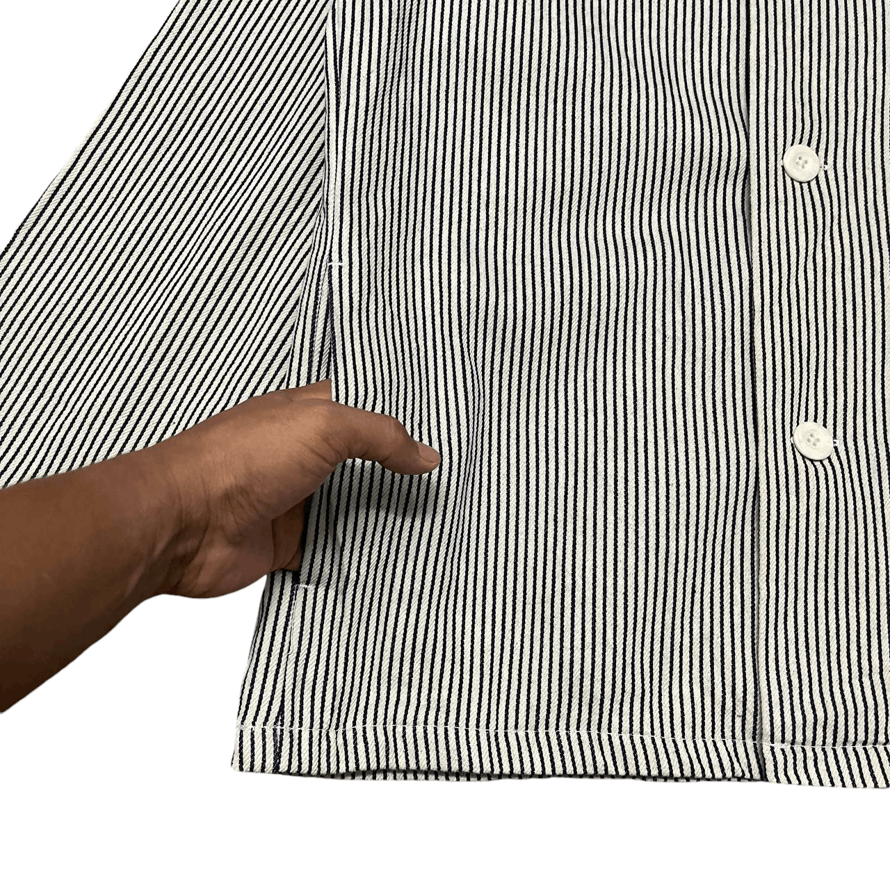 Studio Seven Honest Deli by Studio Seven GU Hickory Stripe Coat Jacket Size US L / EU 52-54 / 3 - 5 Thumbnail