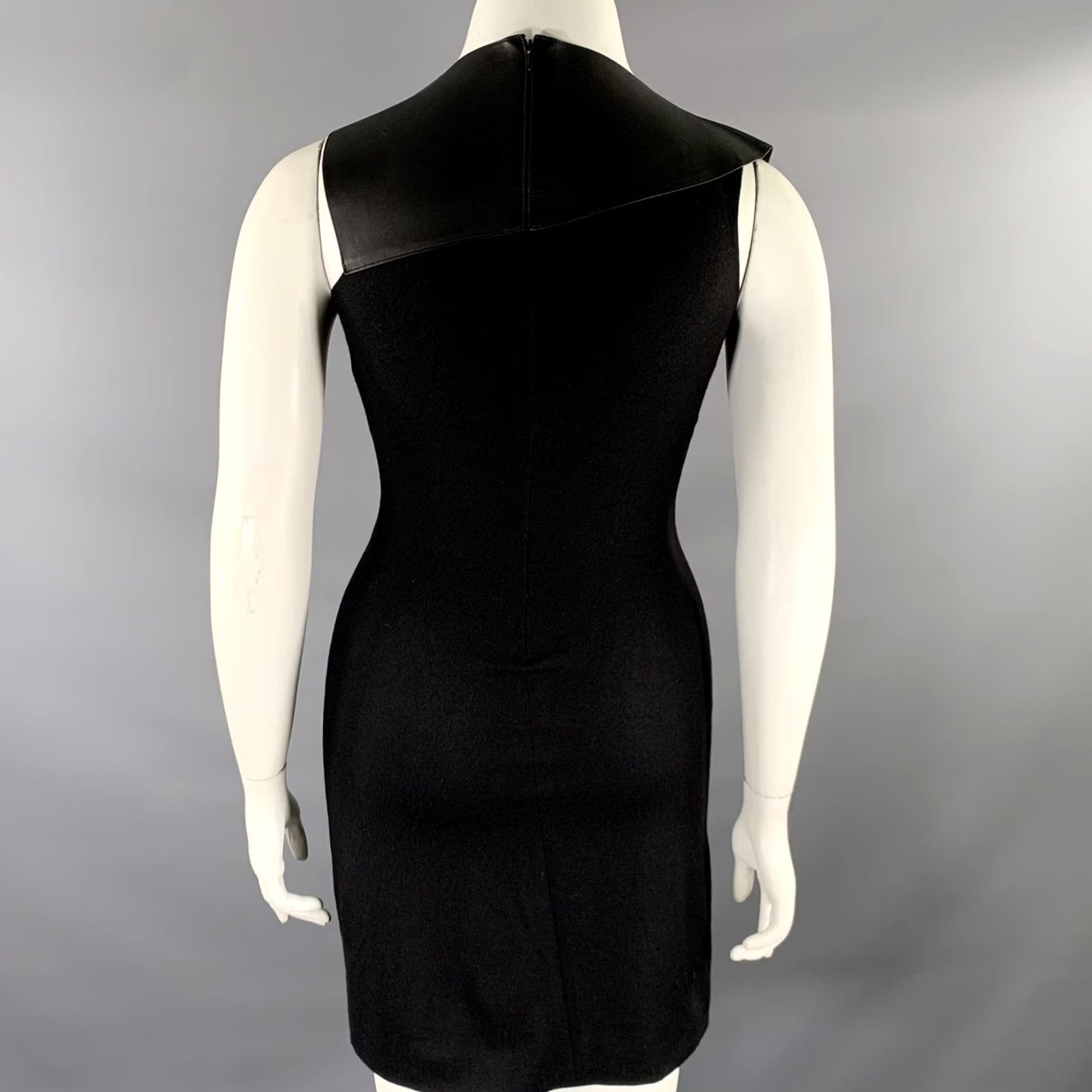 Bottega Veneta BOTTEGA VENETA Dress Size S Black Wool Heather Sleeveless Size S / US 4 / IT 40 - 4 Thumbnail