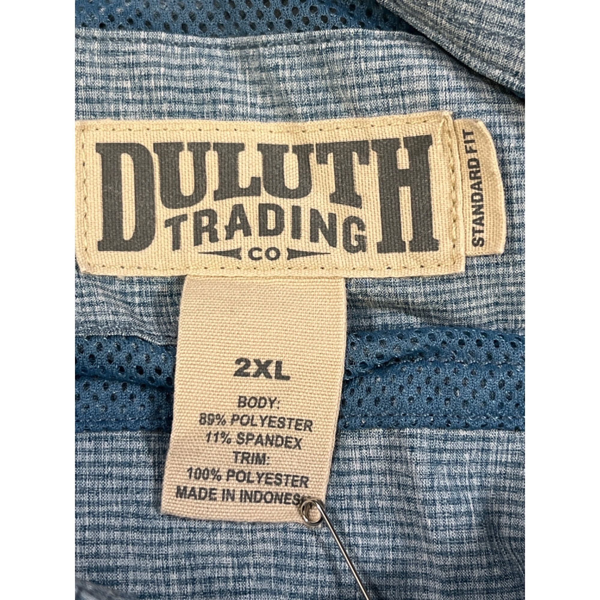 Duluth Trading Company Duluth Trading Co. Men's Blue Button Up Shirt Size 2XL SKU 6 Size US XXL / EU 58 / 5 - 5 Thumbnail