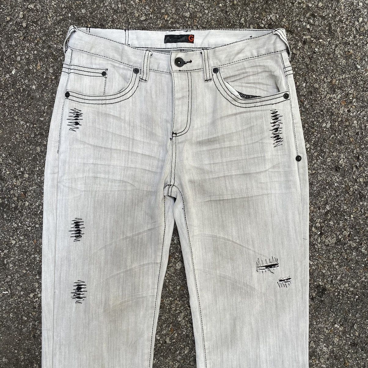 Guess Flare Jeans G By Guess Low Boot Cut Distressed Denim Size US 33 - 4 Thumbnail