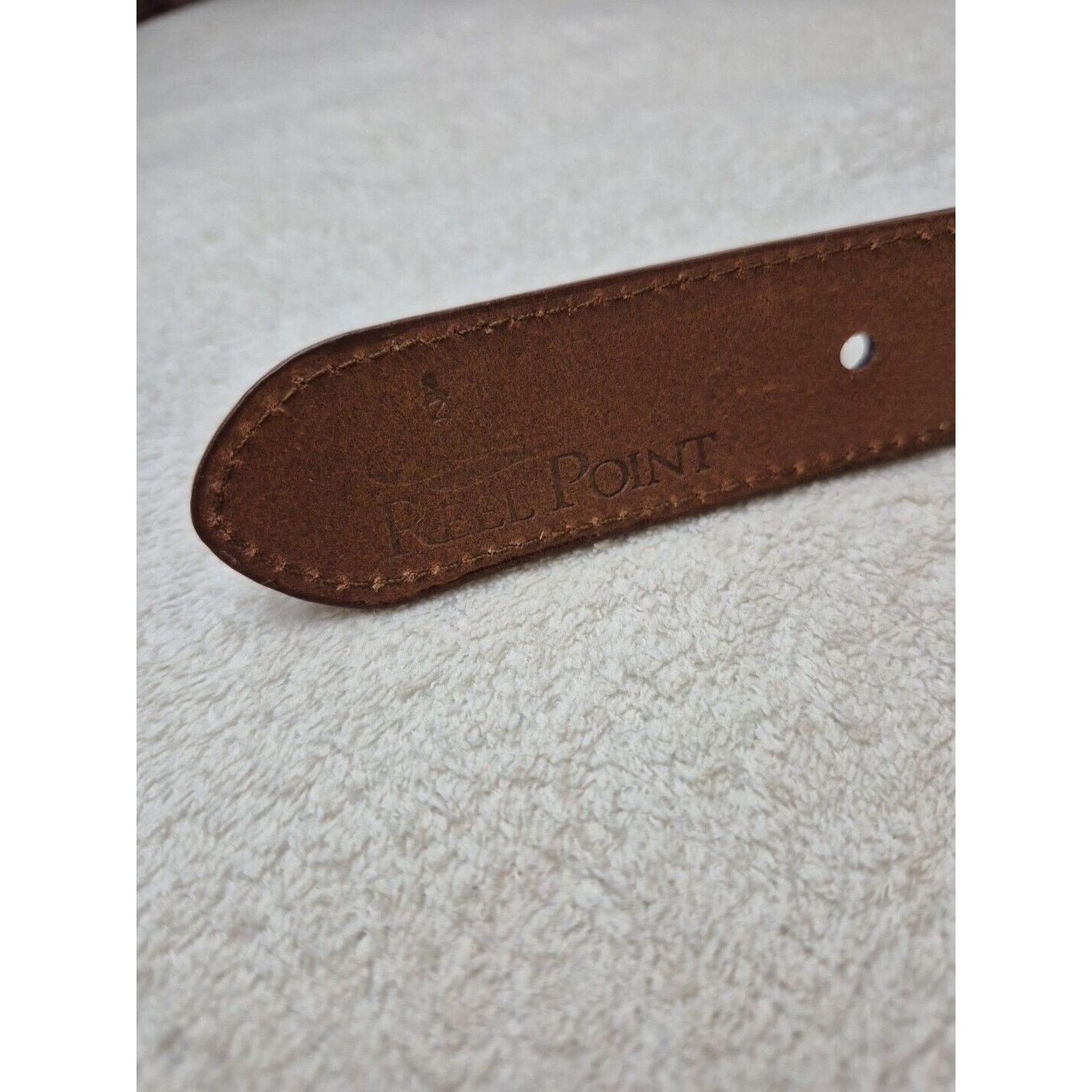 & Other Stories Reel Point Shelter Island Men's Belt Size 30 Green Alligator Size 30 - 10 Thumbnail