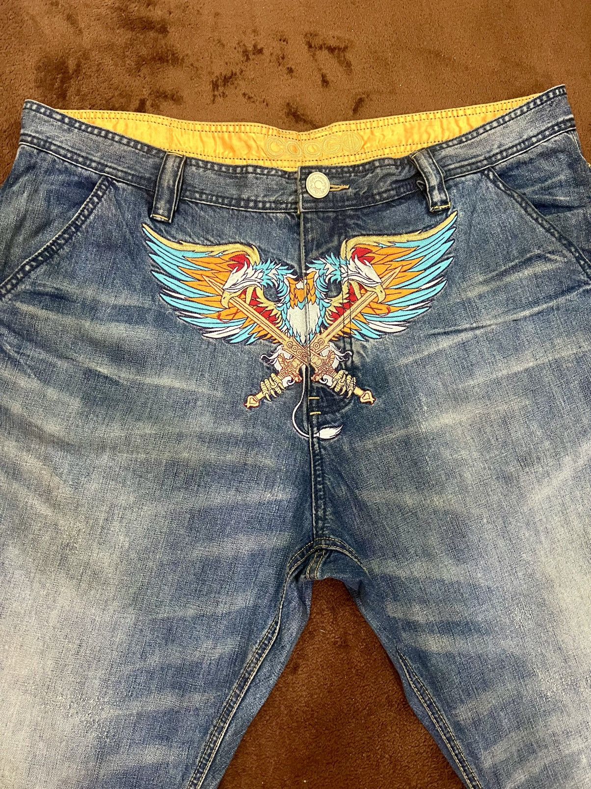 Coogi × JNCO × Vintage Vintage Coogi Crazy Embroided Shorts Baggy Size US 42 / EU 58 - 3 Thumbnail