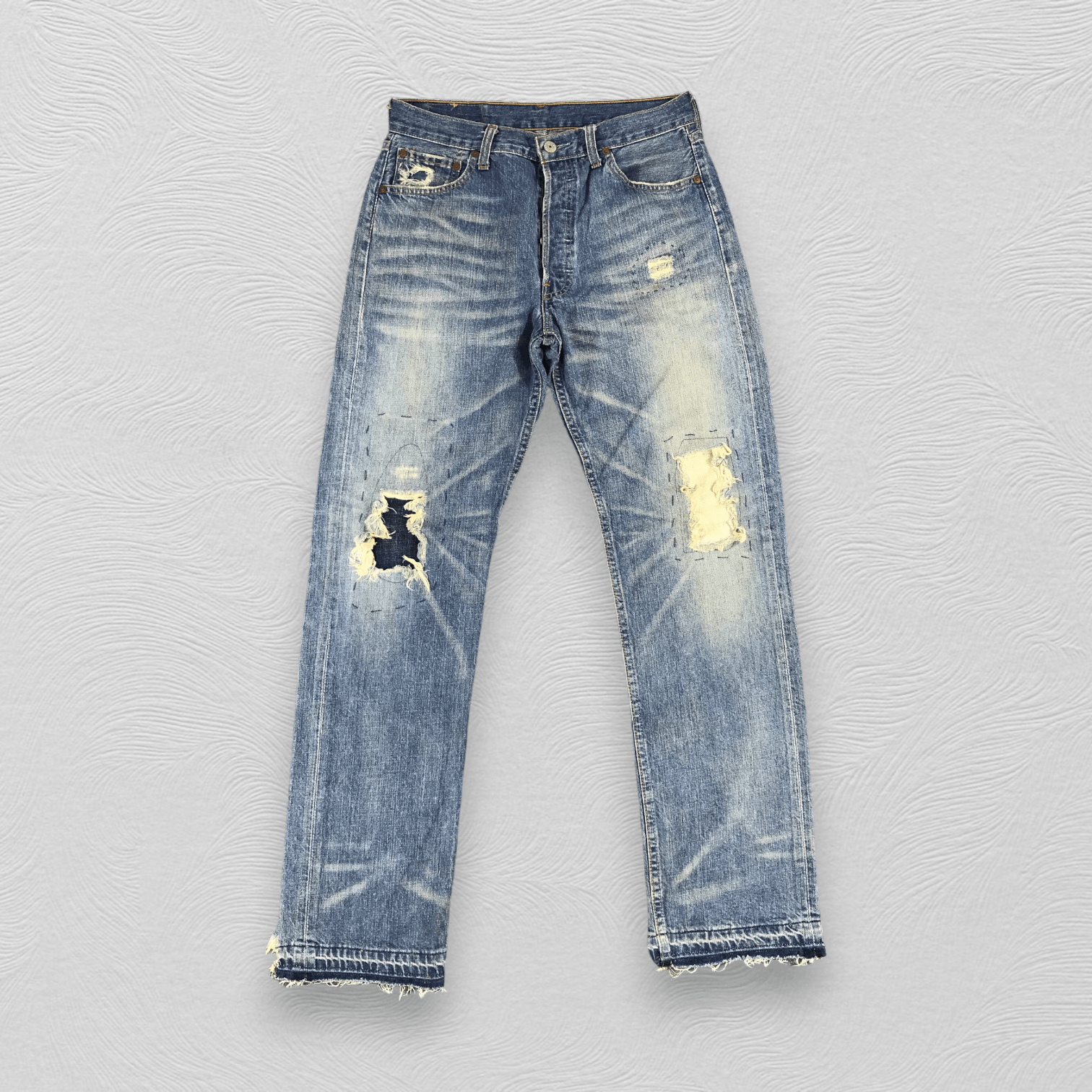Vintage Levi's 501 Jeans Stone Wash Distressed Denim KJ347