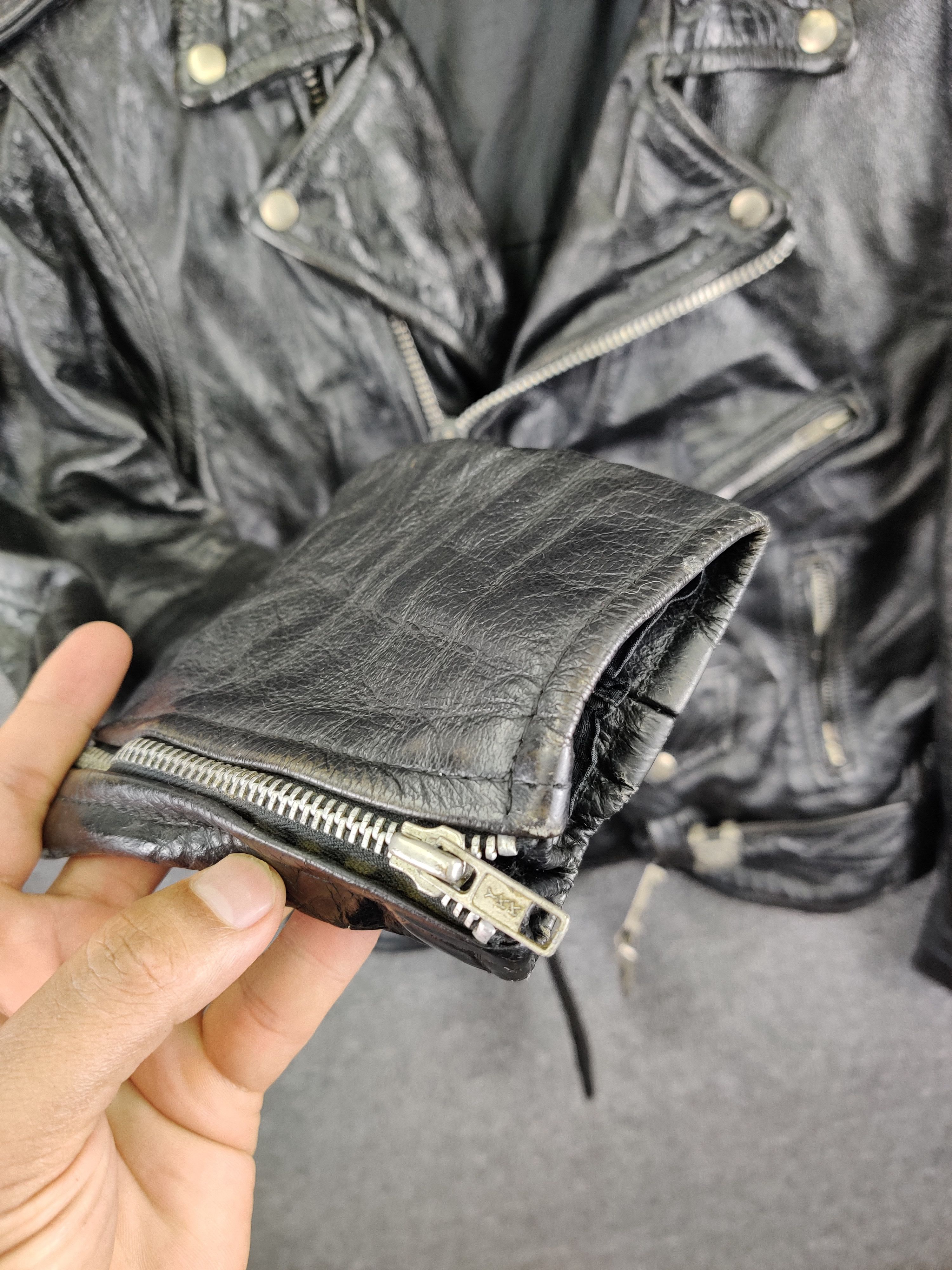 Vintage Vintage Unik Leather Motorcycle Jacket Like Perfecto Size US M / EU 48-50 / 2 - 11 Thumbnail