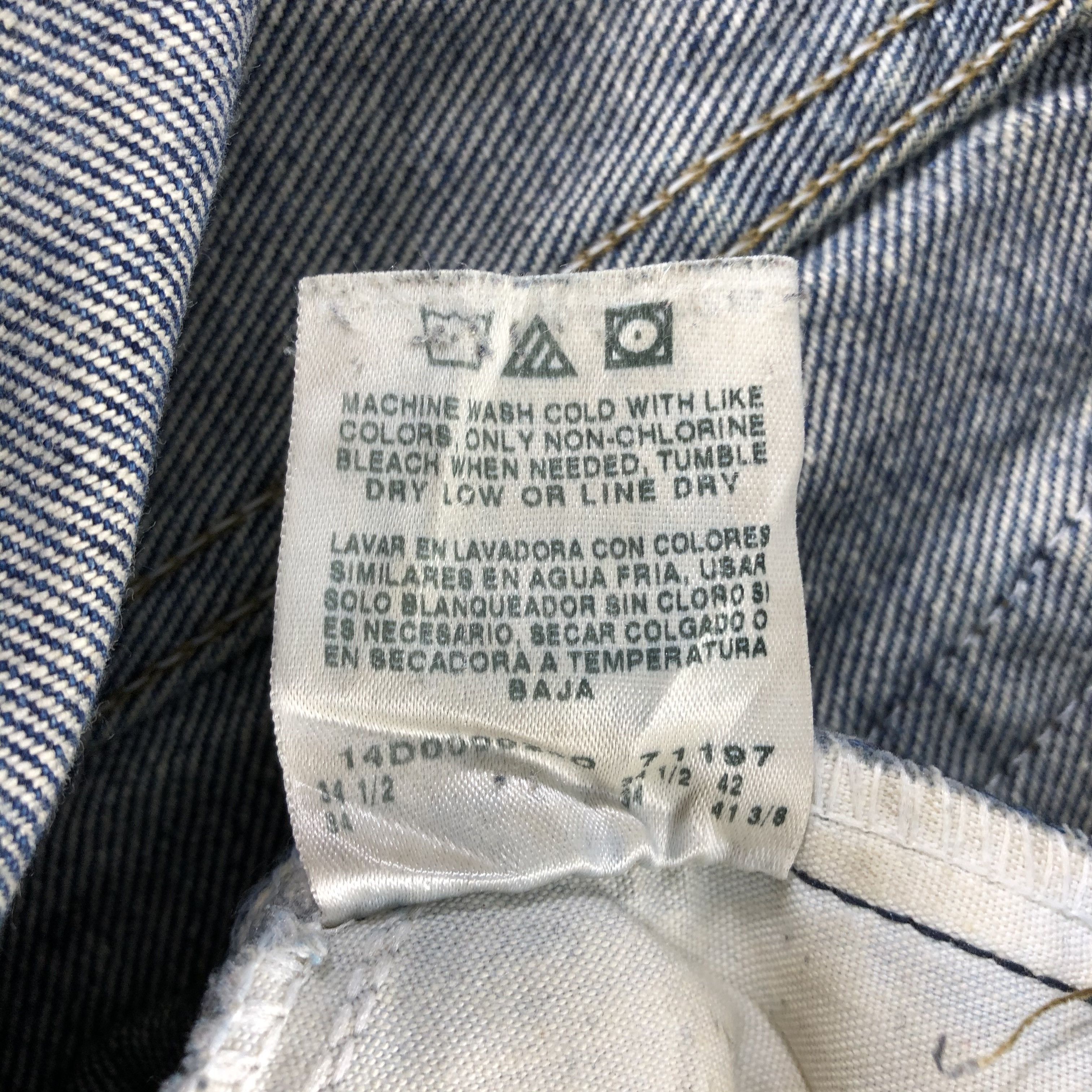 Lee Vintage Blue Wash Ripped Lee Jeans-J1664 Size US 33 - 13 Thumbnail
