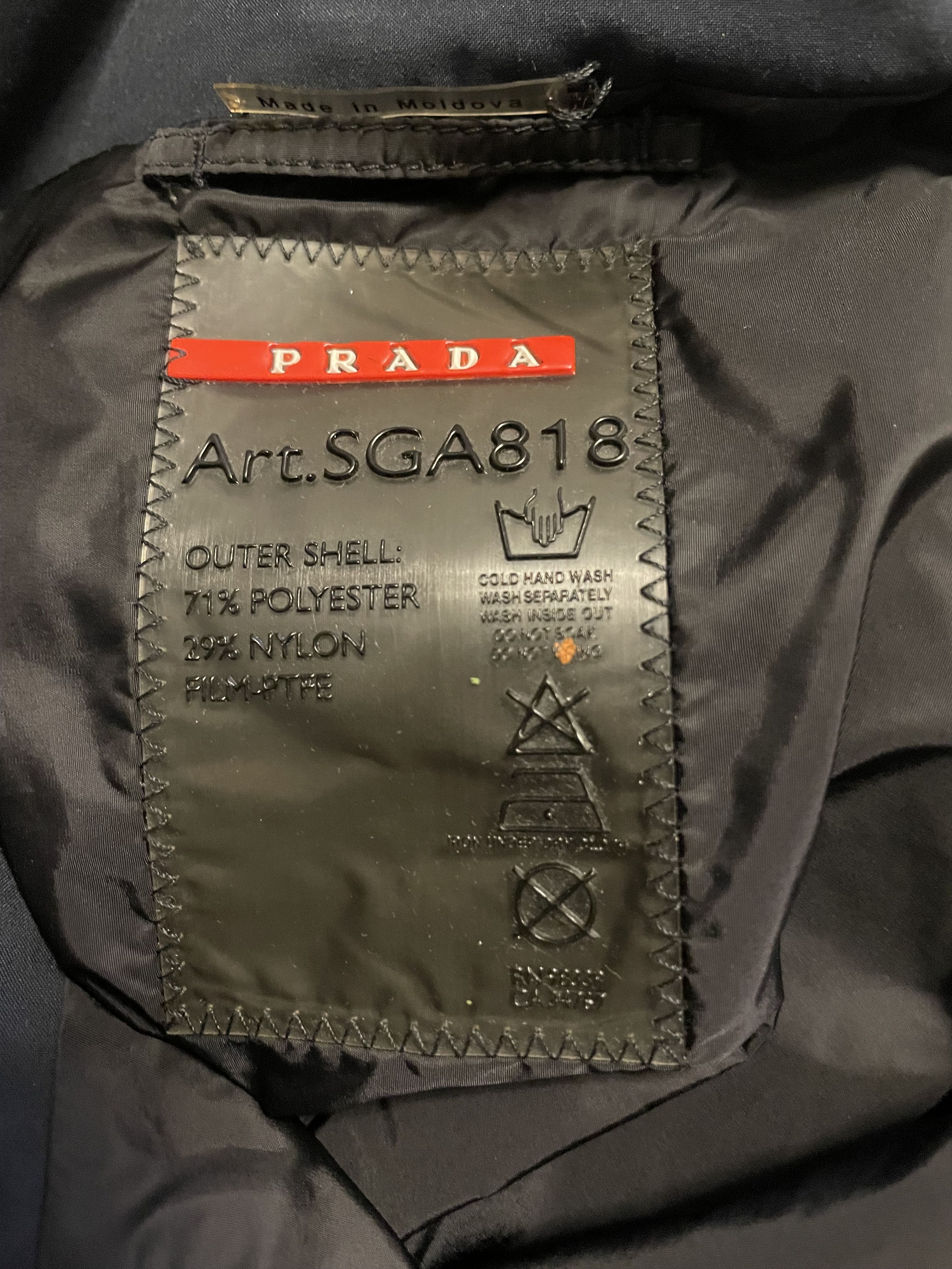 Prada Prada Navy Blue Jacket w/ Hidden Hood – GORETEX Size US M / EU 48-50 / 2 - 10 Thumbnail