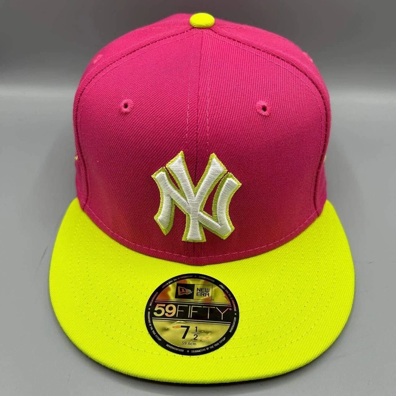 New Era New York Yankees Hat Men 7 1/2 Pink MLB Fitted Cap New Size ONE SIZE - 2 Thumbnail