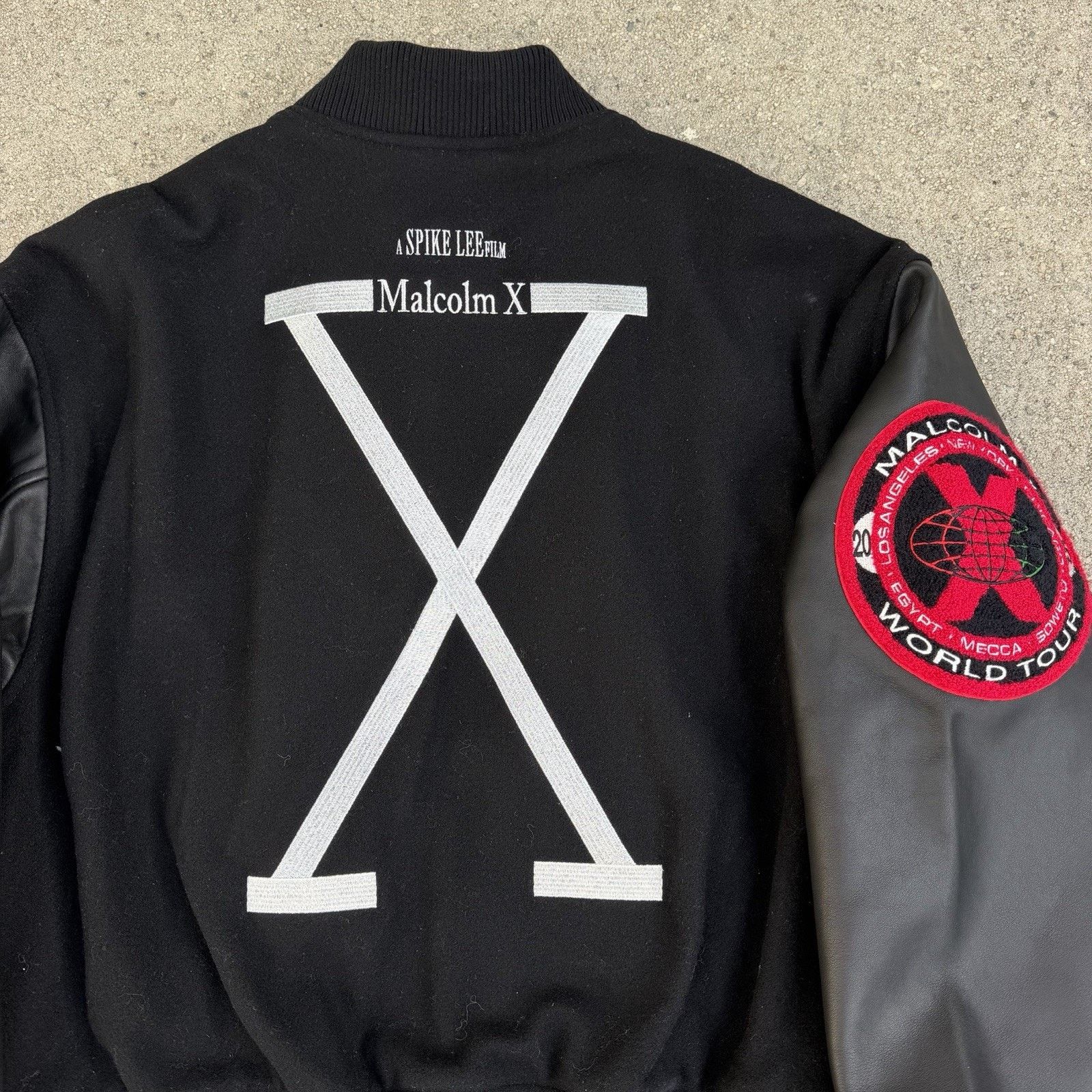 Hypebeast × Supreme Supreme x 40 Acres Malcolm X Black Varsity Jacket Sz M Size US M / EU 48-50 / 2 - 5 Thumbnail