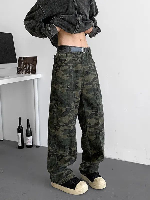 Japanese Brand Retro loose straight leg high street casual jeans Size US 32 / EU 48 - 3 Thumbnail