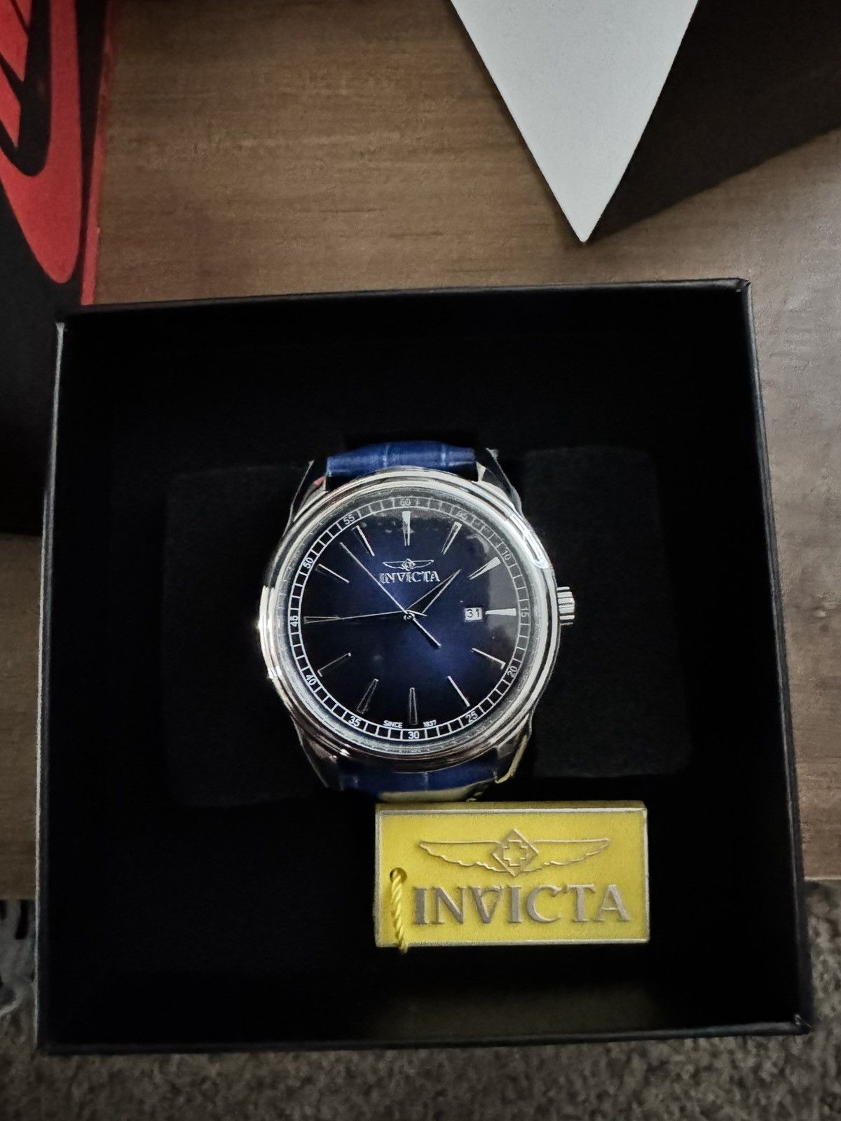 Invicta Invicta 40mm watch with blue leather strap Size ONE SIZE - 2 Thumbnail