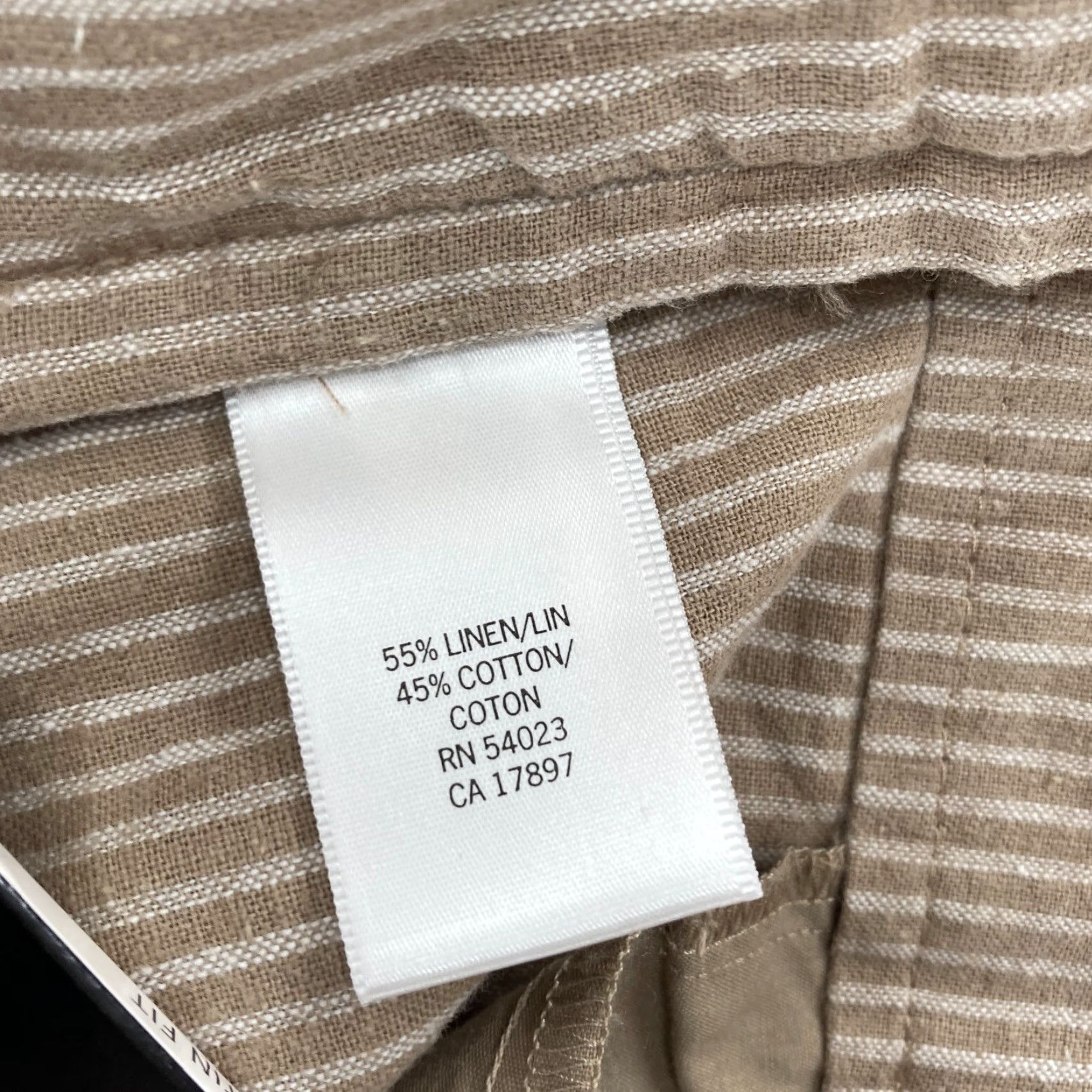Banana Republic Banana Republic Martin Fit Linen Blend Shorts Women's 4 Brown Striped Low Rise Size 27" / US 4 / IT 40 - 6 Thumbnail