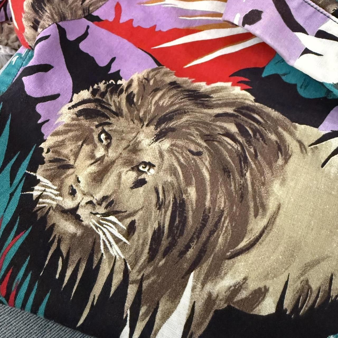 Designer Tropical Lion Button Up Size M / US 6-8 / IT 42-44 - 4 Thumbnail
