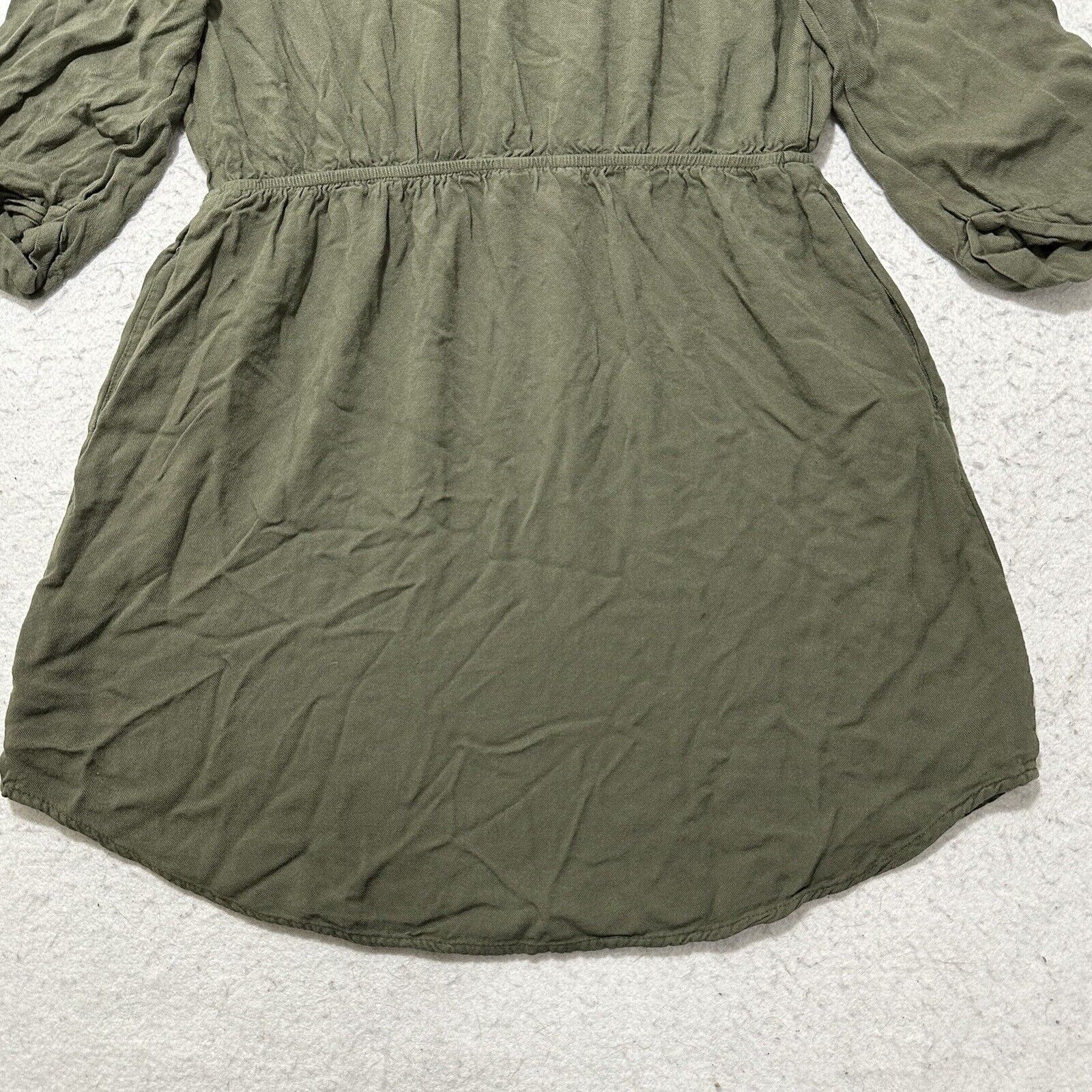 Forever 21 Forever 21 Medium Button Up Fit & Flare Dress Olive Green Size M / US 6-8 / IT 42-44 - 13 Thumbnail