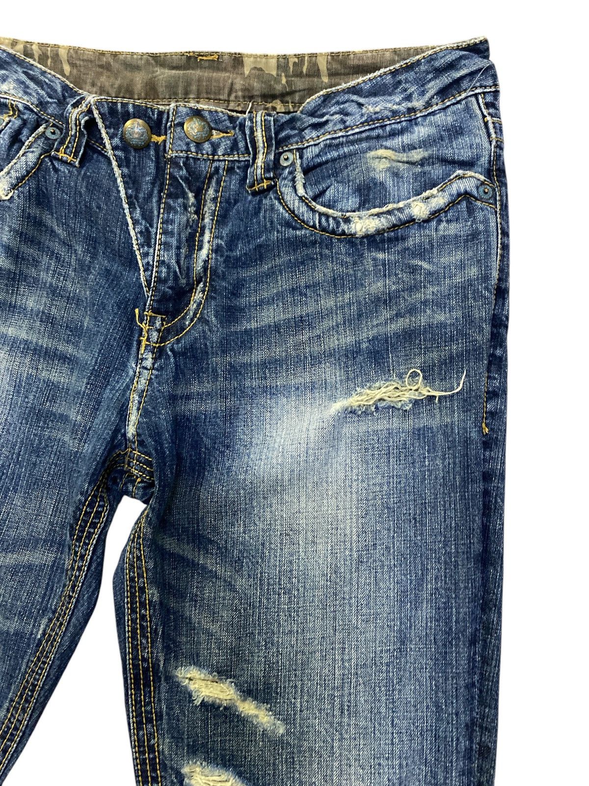 Hysteric Glamour × If Six Was Nine × Japanese Brand Flared Jeans by Trim Co Ltd Distressed Denim Size US 34 / EU 50 - 2 Thumbnail