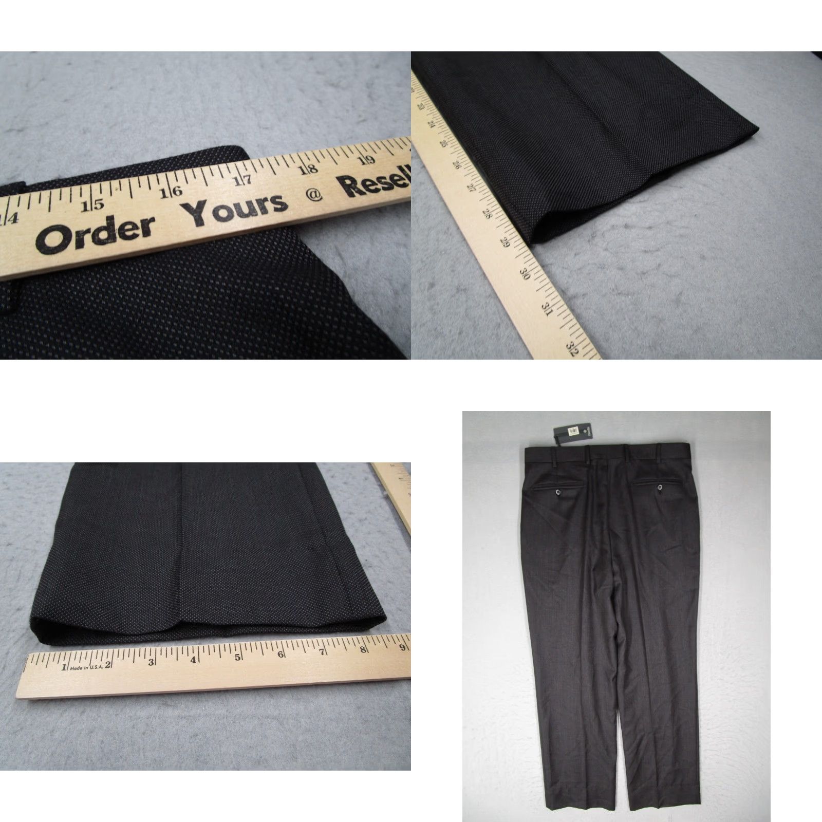 Zanella Zanella Pants Mens 34x29 Gray Bennett Wool Pleated Work Made in Italy Size US 34 / EU 50 - 8 Thumbnail