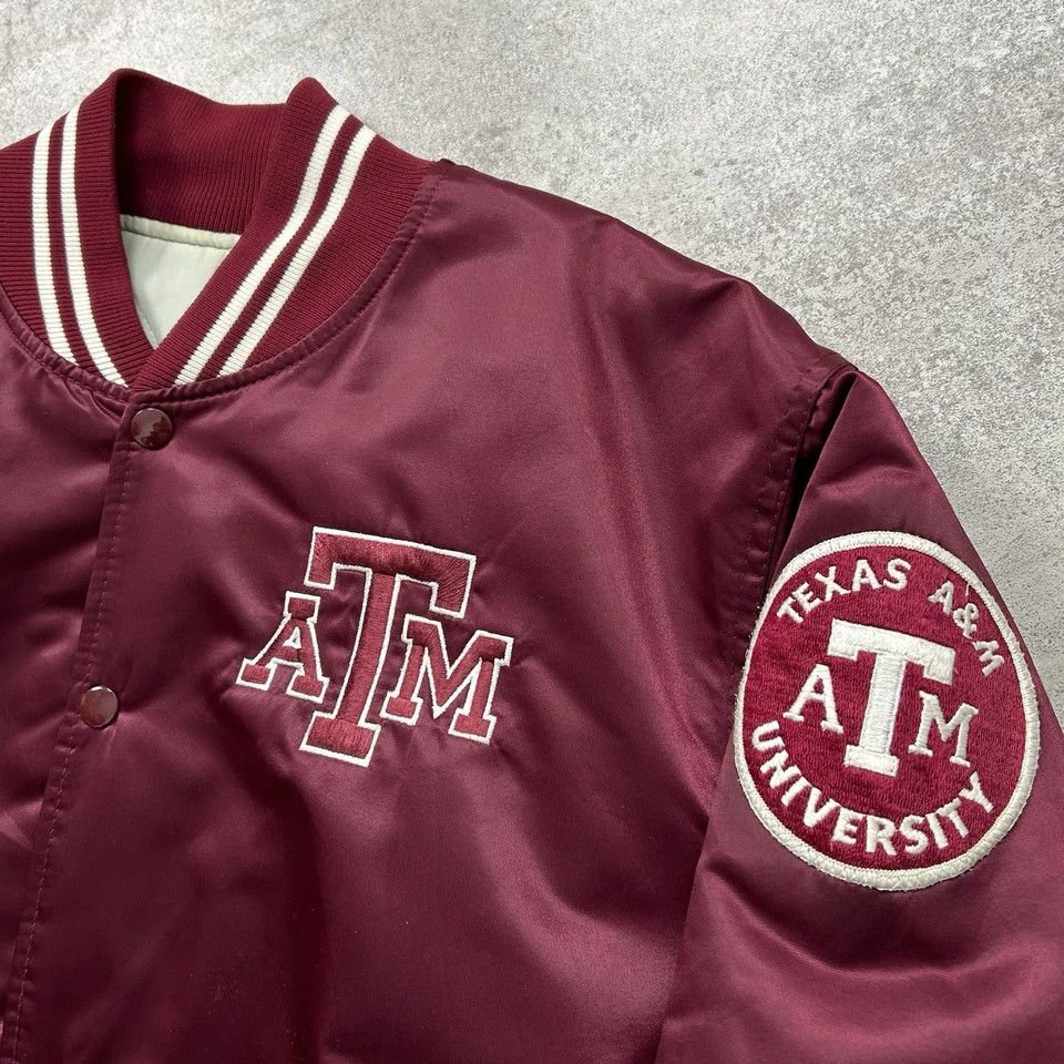 NCAA × Starter × Vintage NCAA TEXAS A&M AGGIES UNIVERSITY STARTER SATIN JACKET SIZE L Size US L / EU 52-54 / 3 - 2 Thumbnail