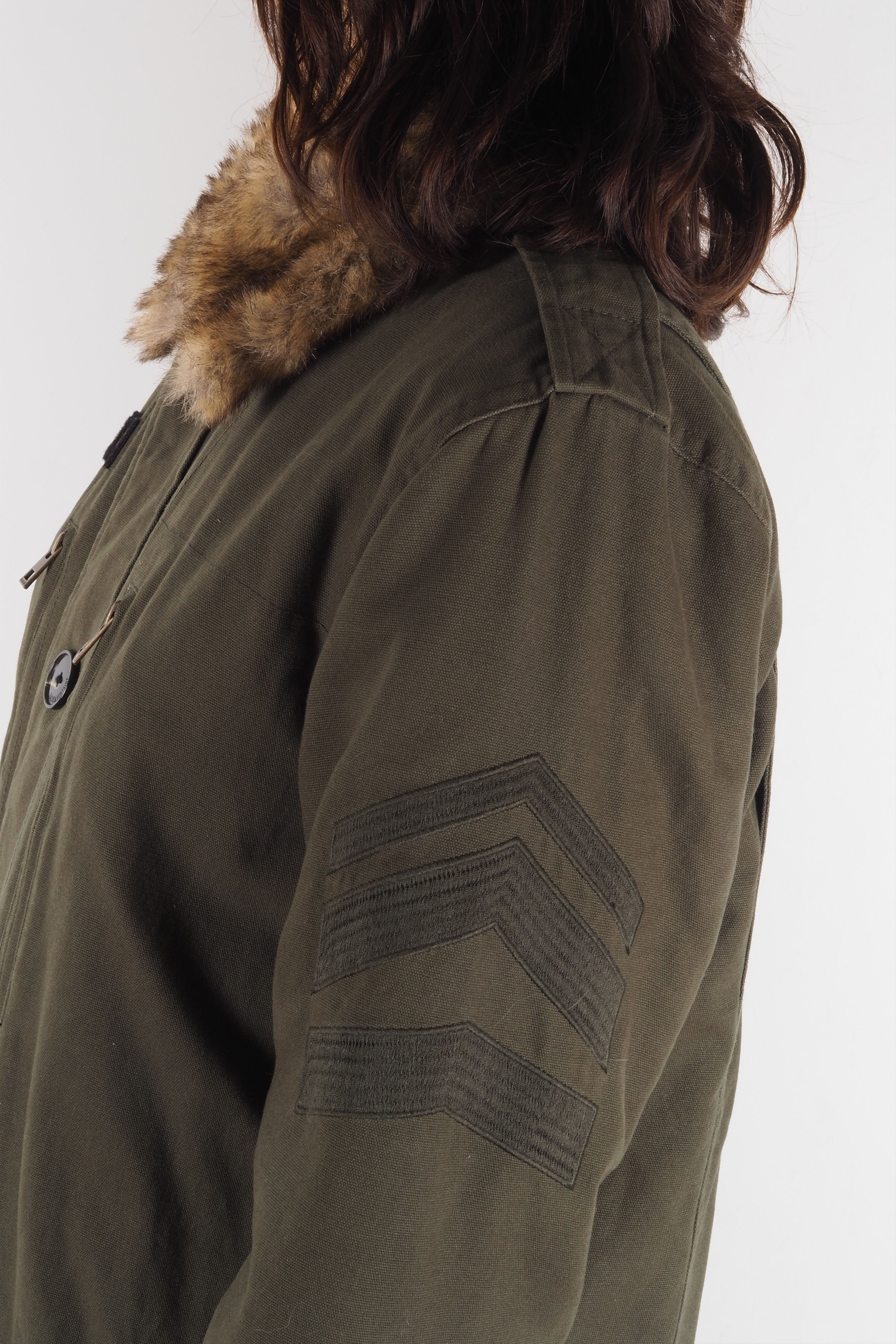 Zadig & Voltaire Zadig & Voltaire Kiddy Parka Faux Fur Khaki Coat Jacket Size S / US 4 / IT 40 - 6 Thumbnail