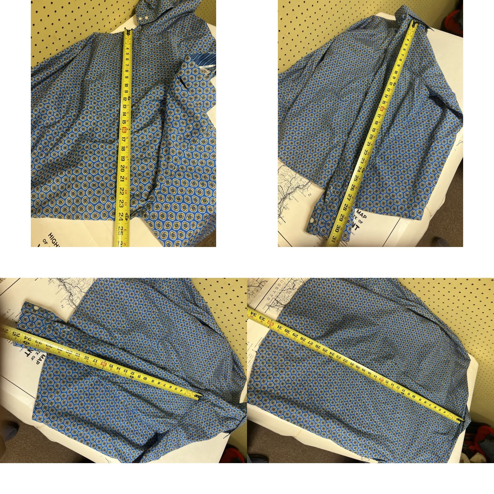 Vintage Cinch Shirt Mens M Blue Medallion Print Button-Down Long Sleeve Western Casual Workwear Geometric Embroidered Pocket Casual Wear Mens M Size US M / EU 48-50 / 2 - 8 Thumbnail