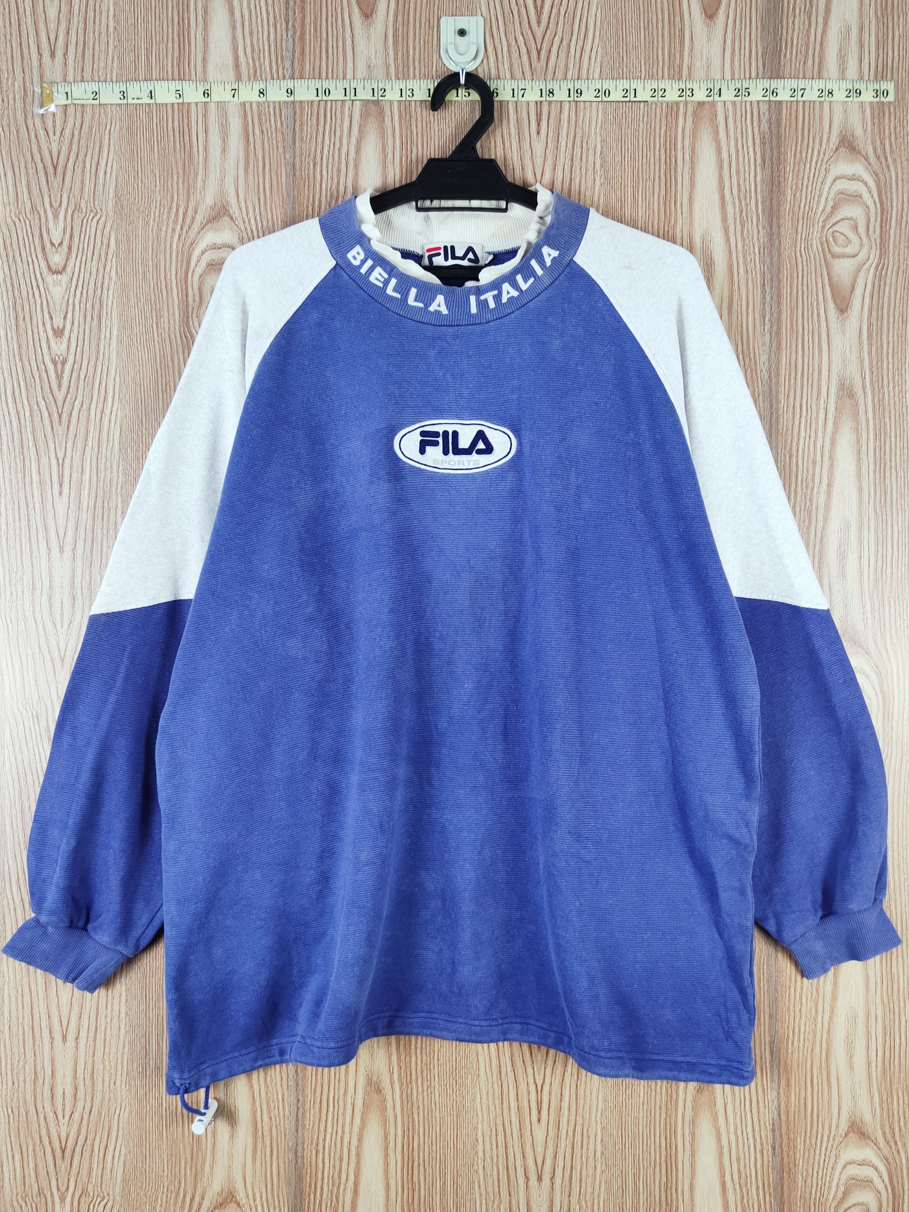 Fila × Vintage Vintage 💥 Fila Blue Sweatshirts Sweater Size US L / EU 52-54 / 3 - 1 Thumbnail