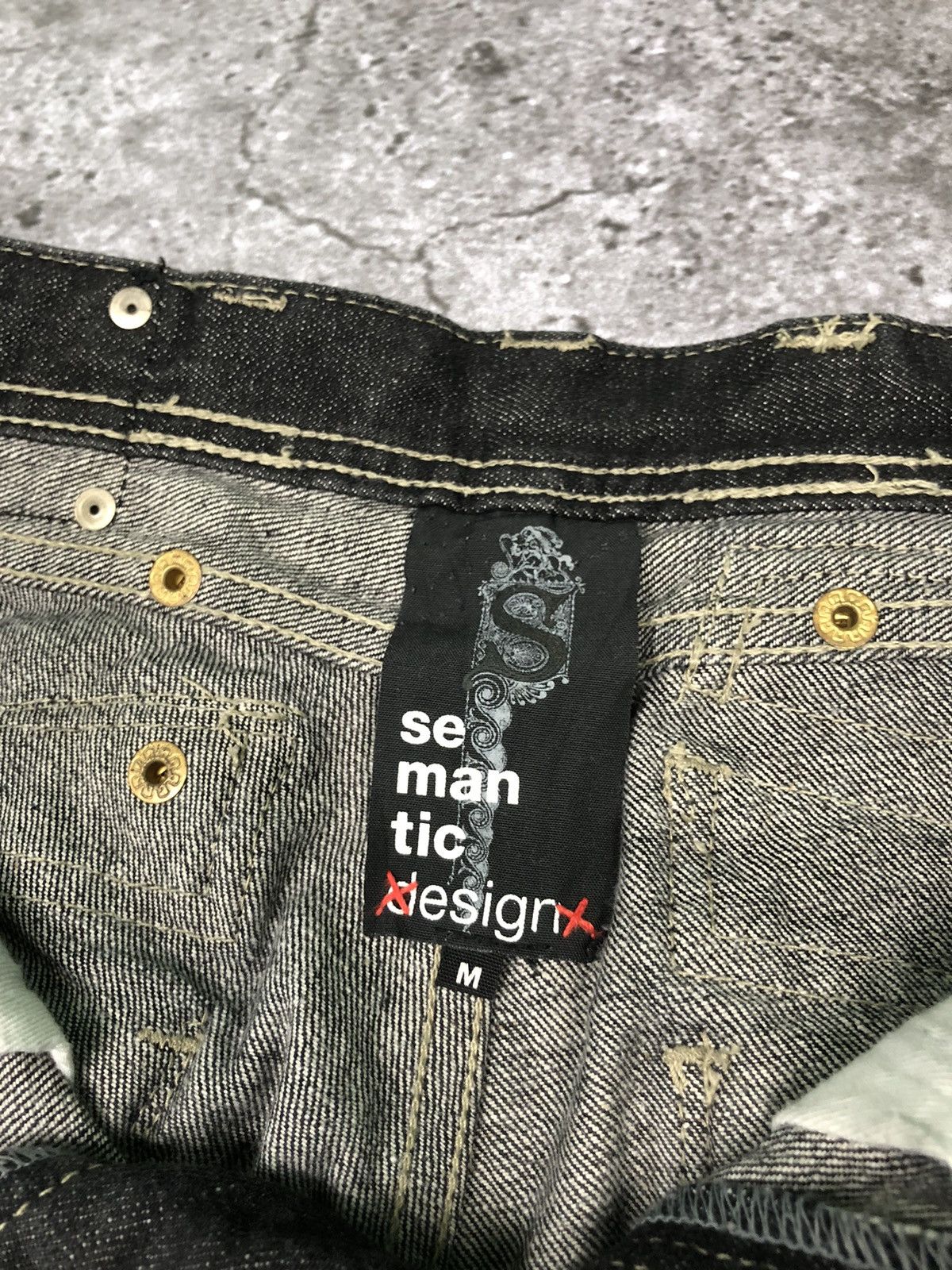 If Six Was Nine × Le Grande Bleu (L.G.B.) × semanticdesign SEMANTIC DESIGN RIPPED JEANS Size US 30 / EU 46 - 6 Thumbnail