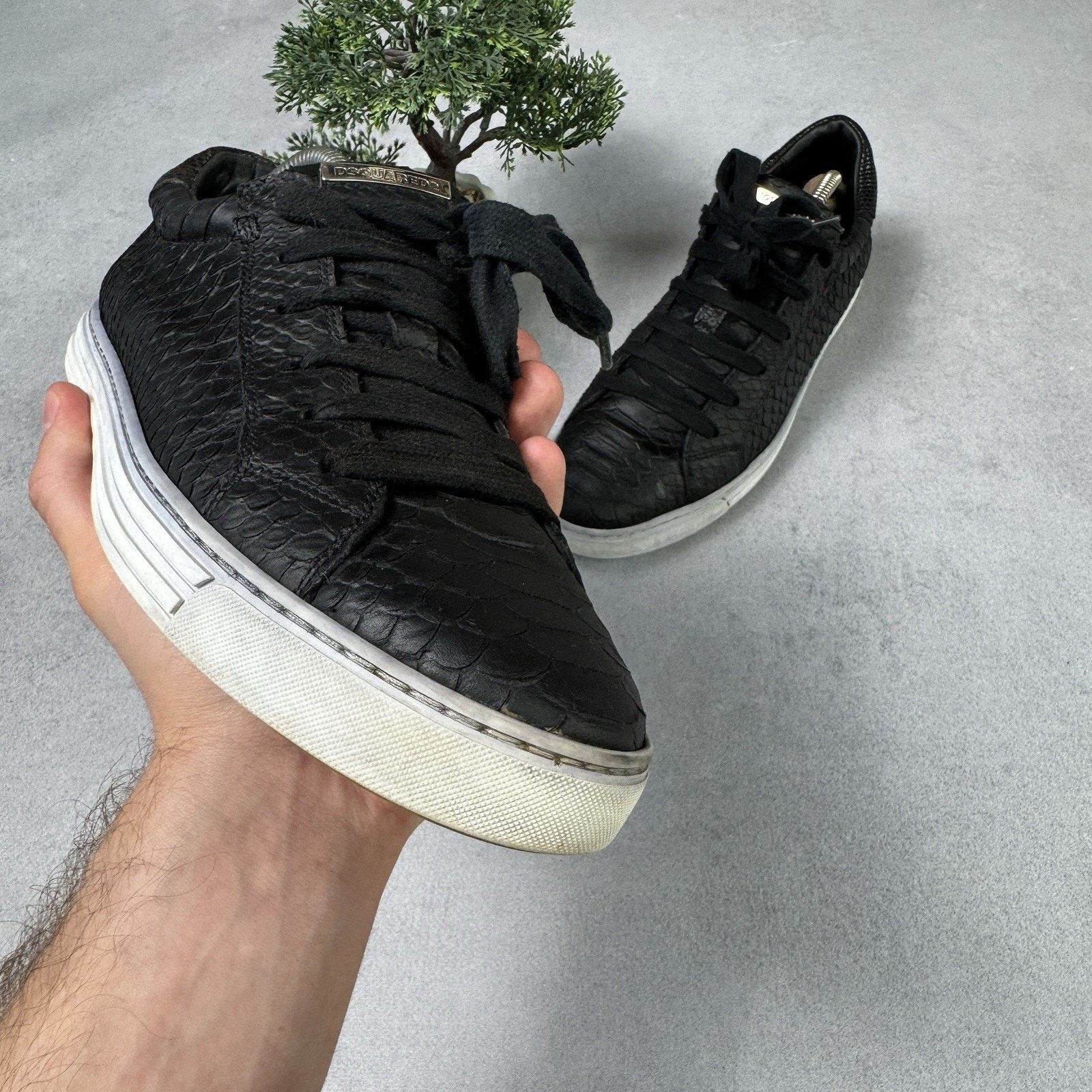 Dsquared2 DSQUARED2 Python Textured Sneakers Black Tennis Size 40 US 7 Size US 7 / EU 40 - 5 Thumbnail