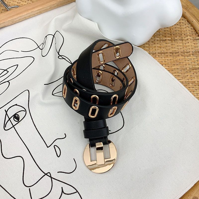 Designer Hip-hop Vintage Belt Riveted Belts Menswear Accessories Size ONE SIZE - 6 Thumbnail