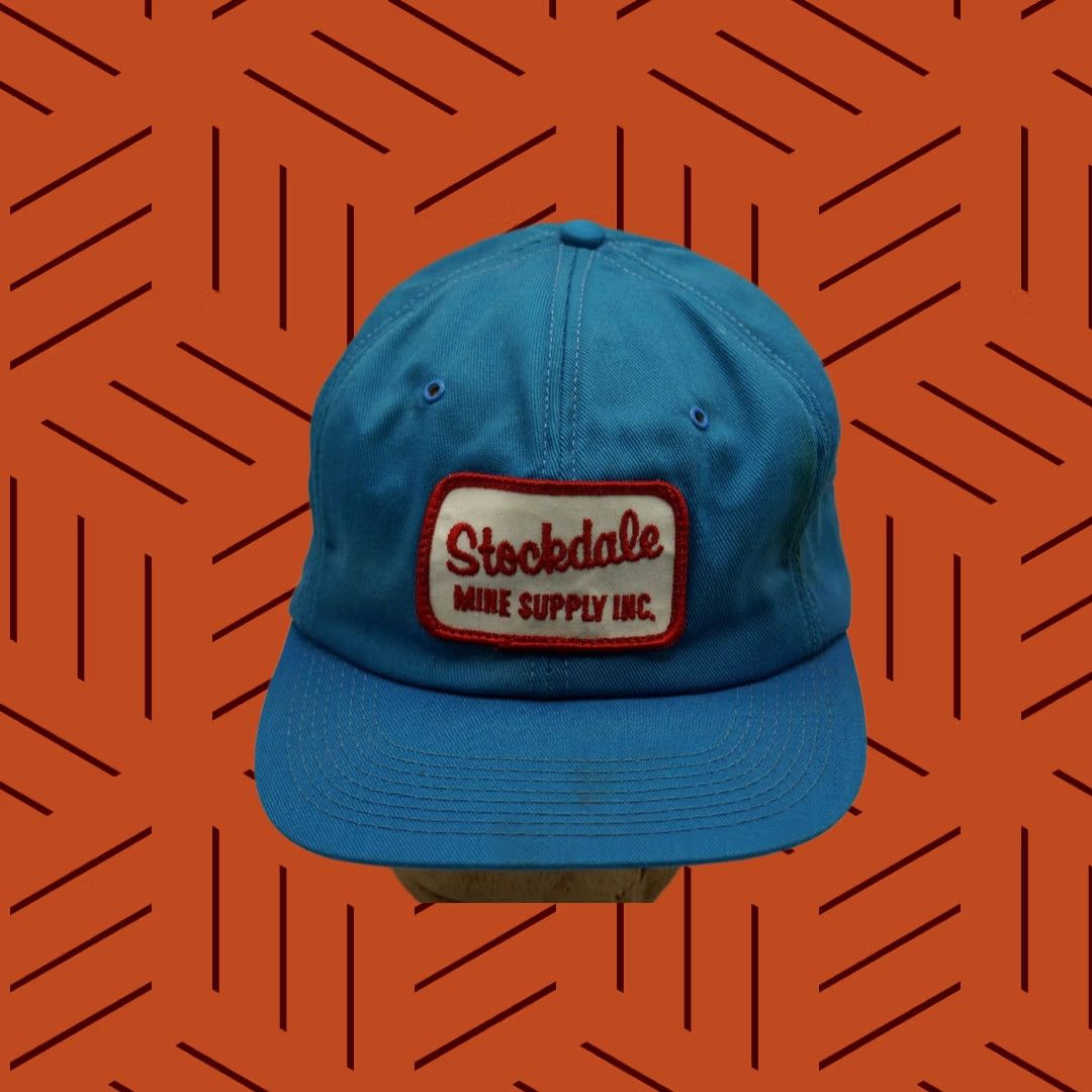 Vintage Stockdale Mine Supply Inc. Trucker Hat Blue Patch Adjustable Men's Hat Size ONE SIZE - 1 Thumbnail