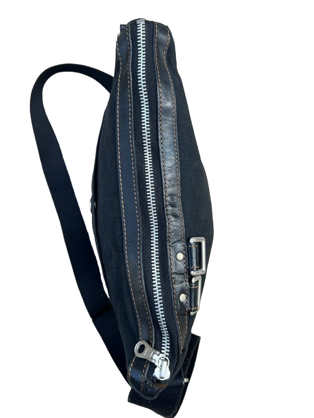Katharine Hamnett London Vintage Katharine Hamnett London Hybrid Cotton Leather Bag Size ONE SIZE - 9 Thumbnail