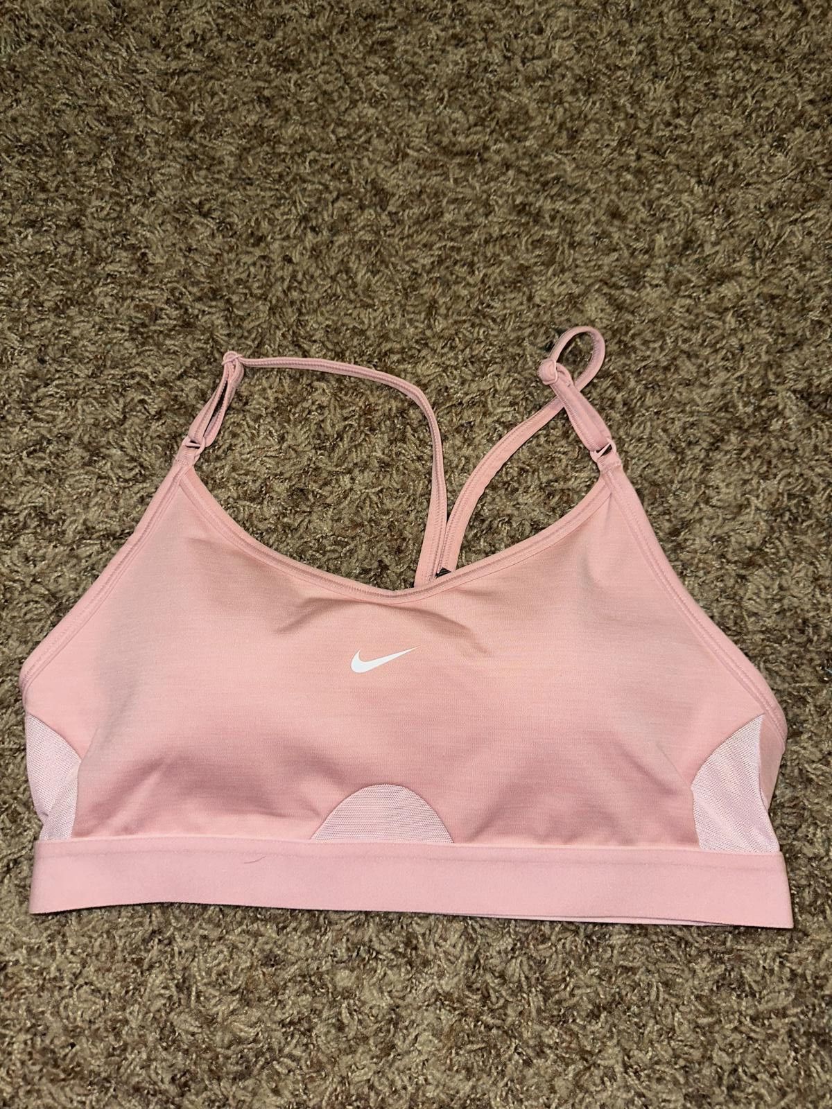 Nike Nike Women's Indy Black/White LS Padded U-Neck Sports Bra Size ONE SIZE - 1 Thumbnail