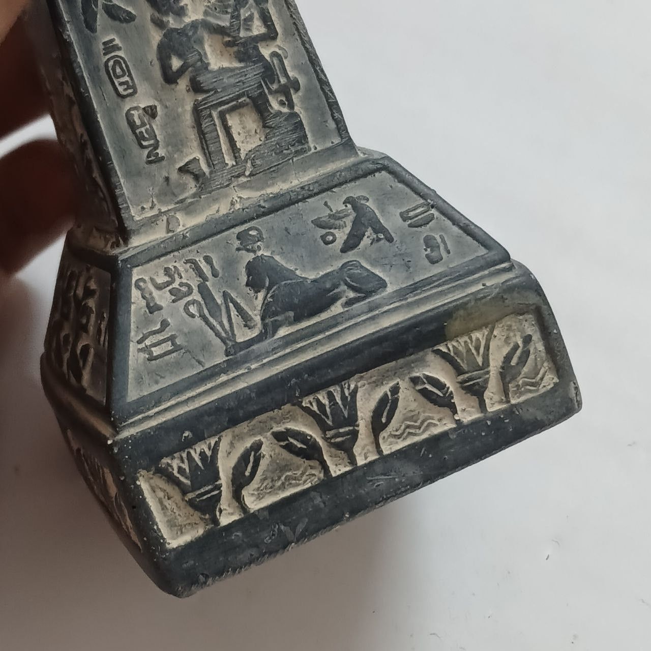 Pharaonic obelisk with hieroglyphs